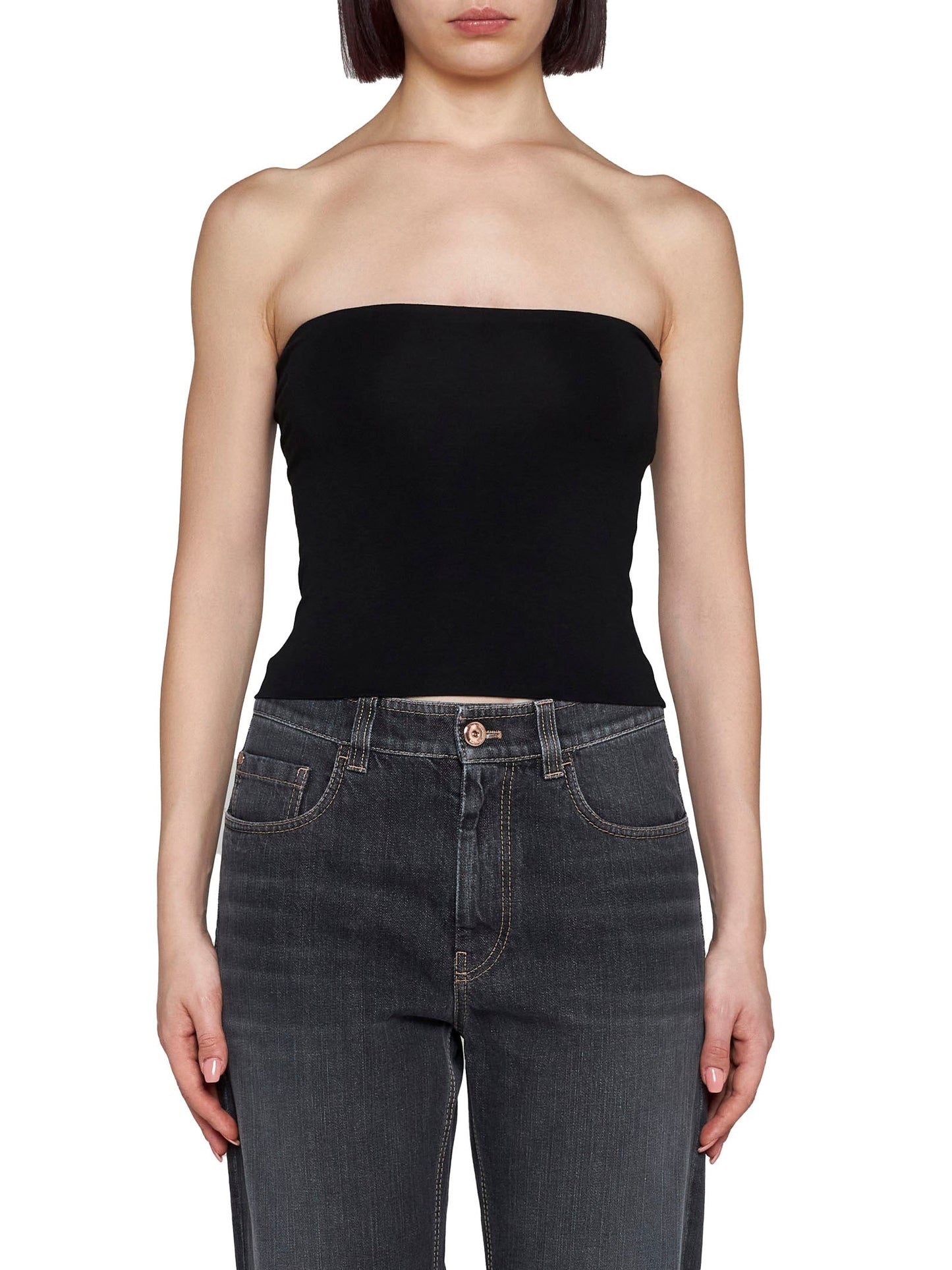 Brunello Cucinelli Women Ribbed Jersey Tank Top BRUNELLO CUCINELLI