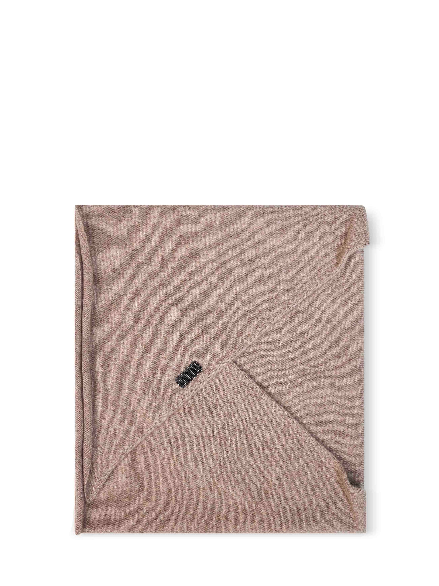 Brunello Cucinelli Women Beige Cashmere Scarf With Monili BRUNELLO CUCINELLI