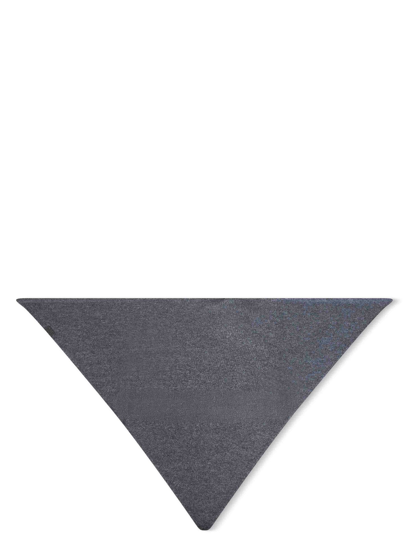Brunello Cucinelli Women Lead Grey Cashmere Scarf With Monili BRUNELLO CUCINELLI