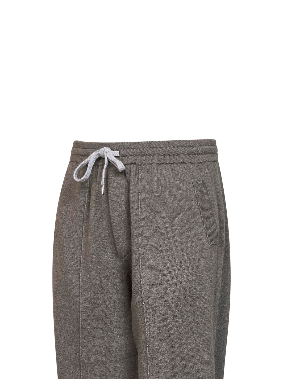 Brunello Cucinelli Men Military Cashmere Double-Knit Sweatpants BRUNELLO CUCINELLI