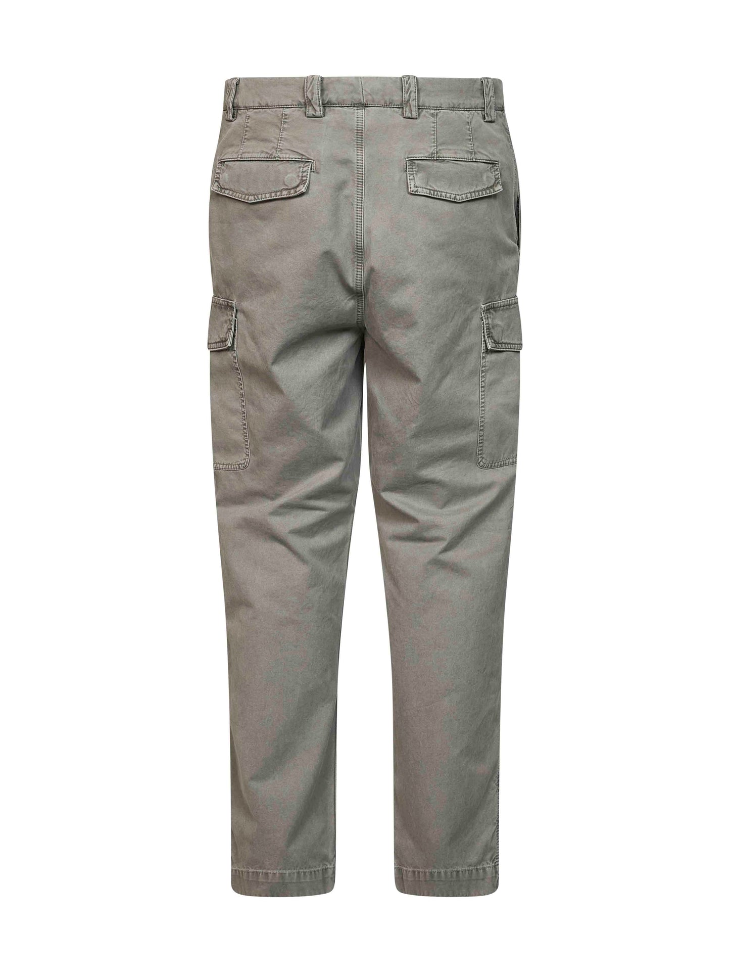 Brunello Cucinelli Men Washed Green Peached Cotton Gabardine Cargo Trousers BRUNELLO CUCINELLI