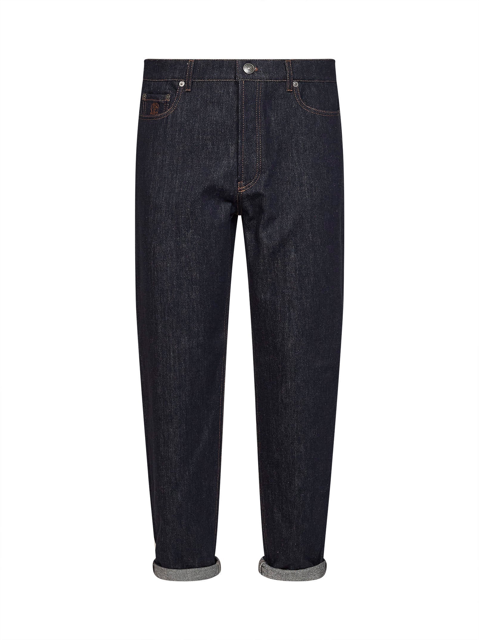 Brunello Cucinelli Men Blue Cotton Denim Iconic Fit Jeans BRUNELLO CUCINELLI