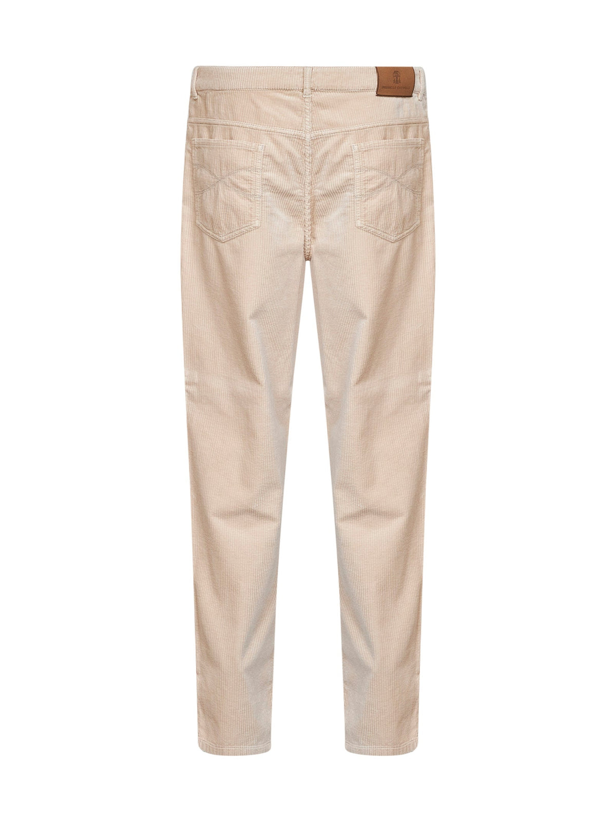 Brunello Cucinelli Men Sand Garment-Dyed Cotton Corduroy Trousers<Br/> BRUNELLO CUCINELLI