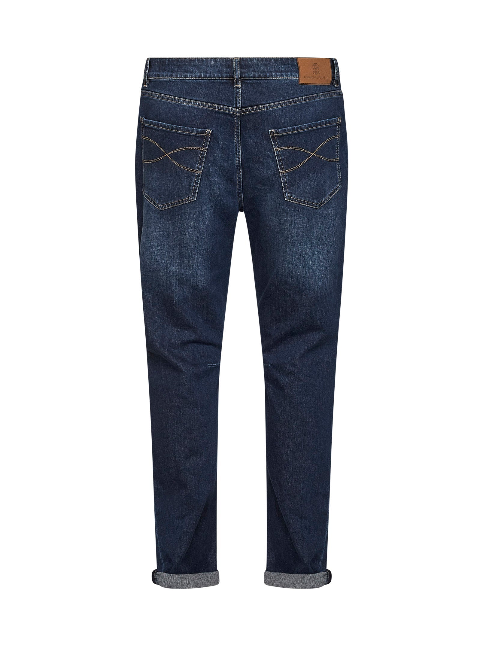 Brunello Cucinelli Men Dark Blue Comfort Cotton Denim Leisure Fit Jeans BRUNELLO CUCINELLI
