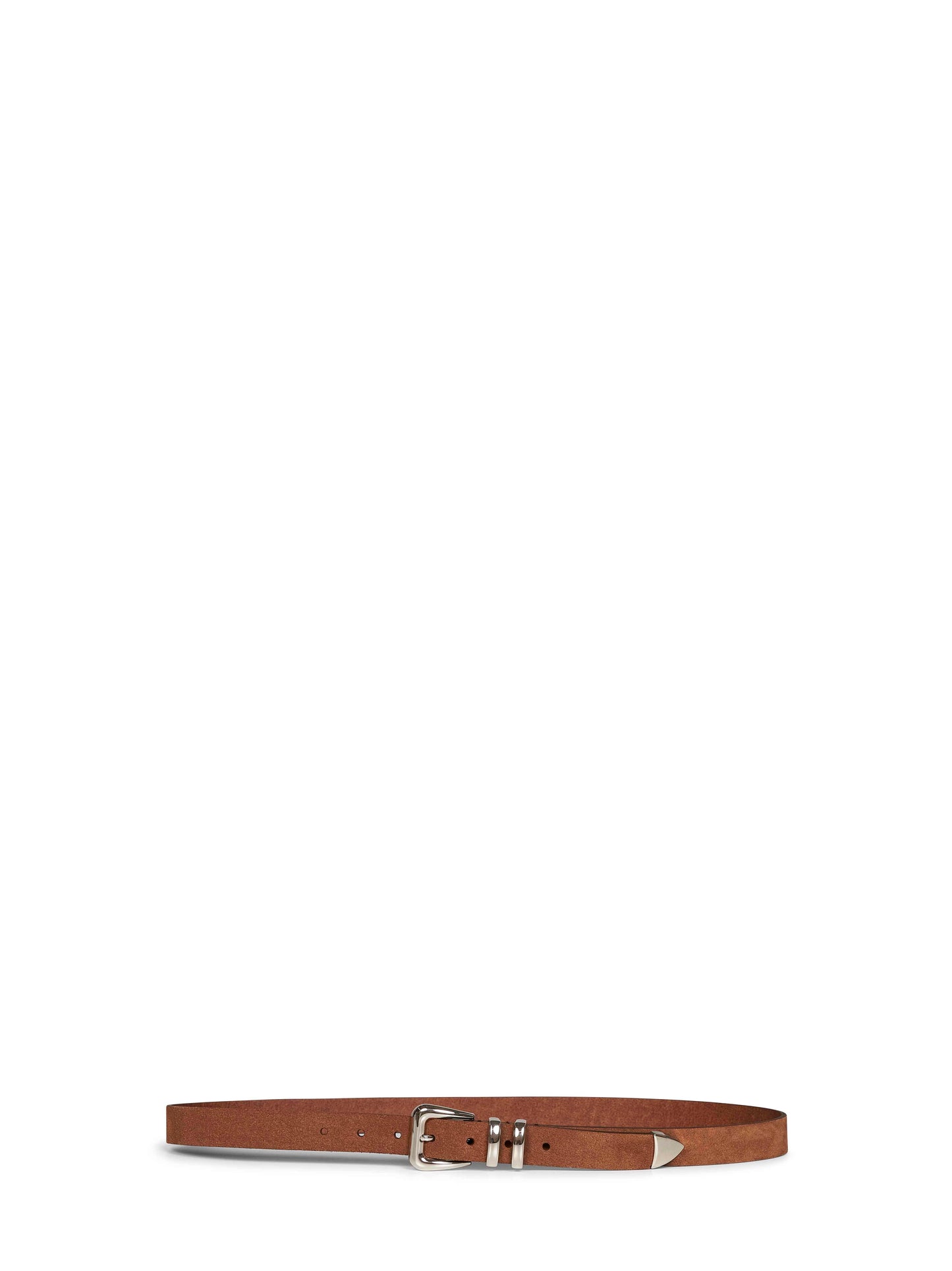 Brunello Cucinelli Men Brown Reversed Calfskin Leather Belt BRUNELLO CUCINELLI