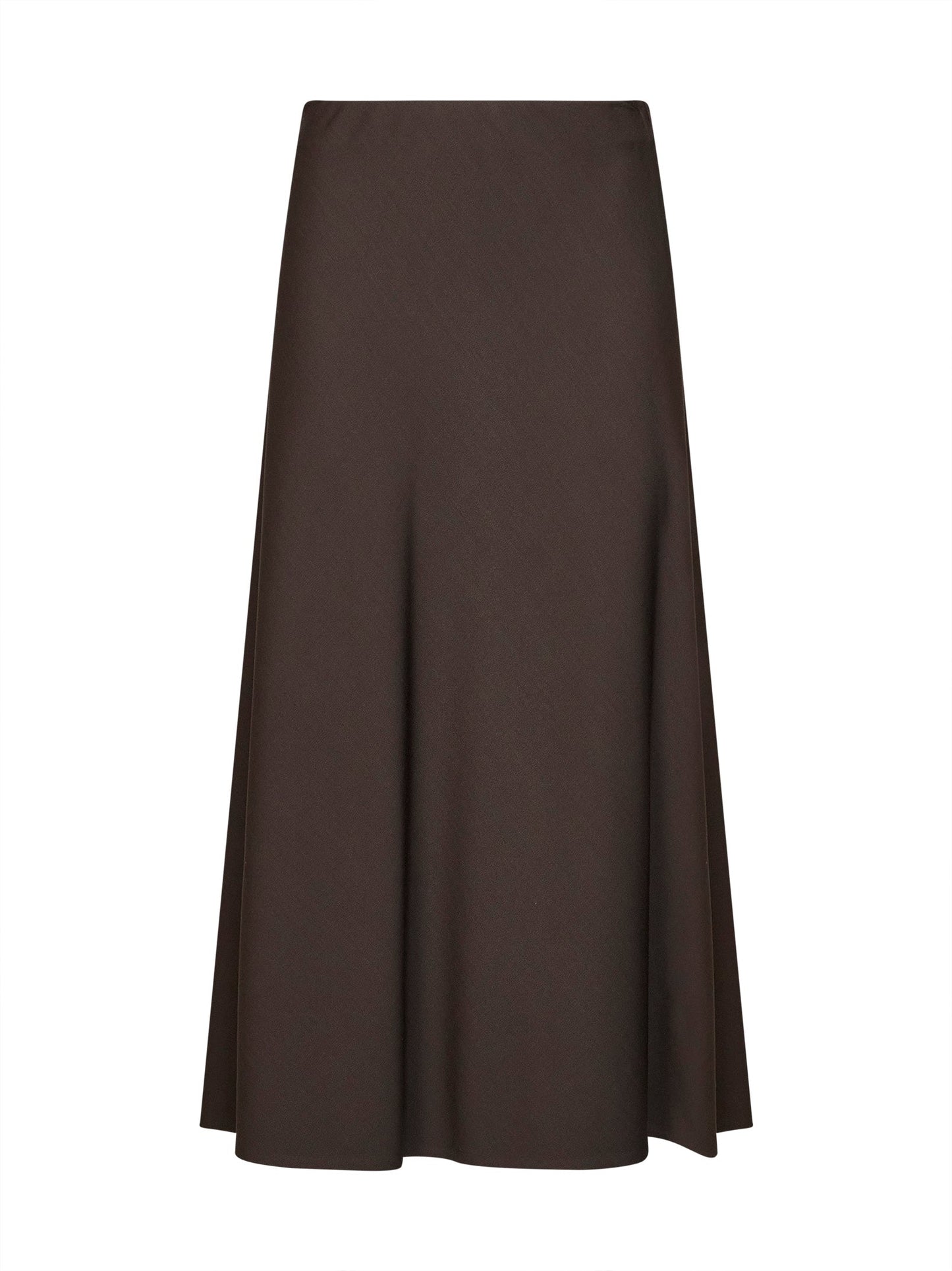 Brunello Cucinelli Women Dark Chocolate Twill Flute Skirt BRUNELLO CUCINELLI