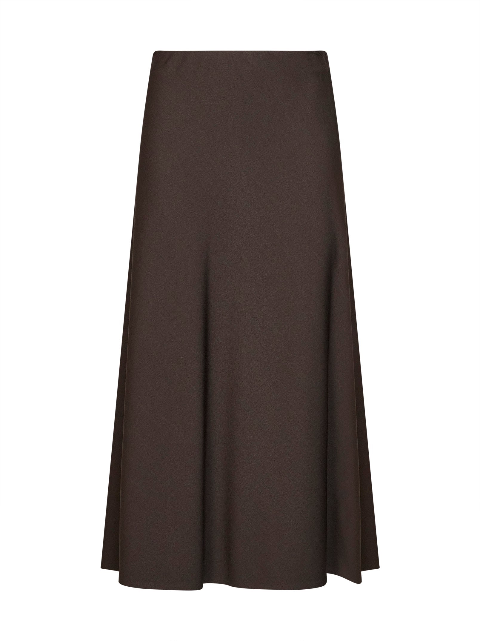 Brunello Cucinelli Women Dark Chocolate Twill Flute Skirt BRUNELLO CUCINELLI