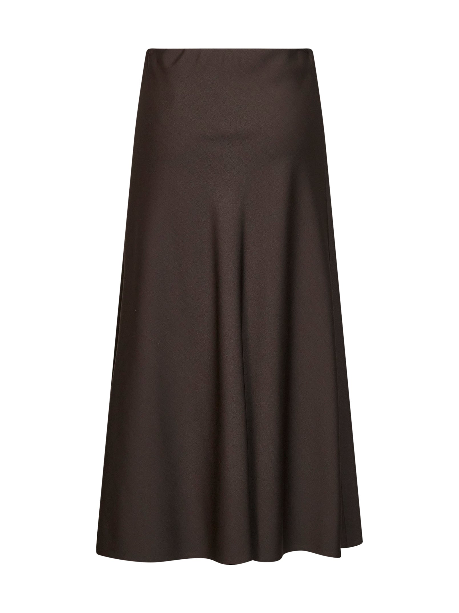 Brunello Cucinelli Women Dark Chocolate Twill Flute Skirt BRUNELLO CUCINELLI