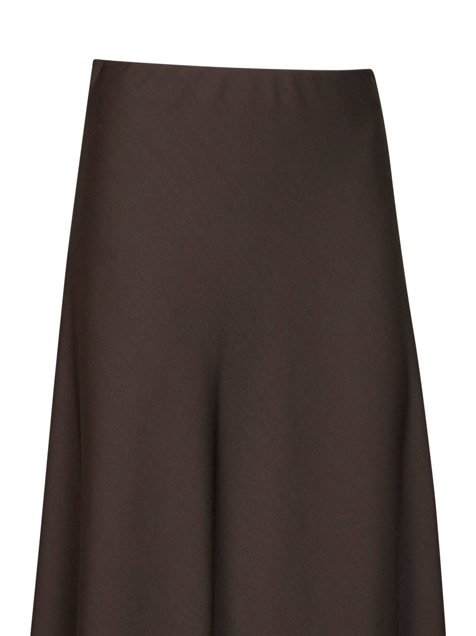 Brunello Cucinelli Women Dark Chocolate Twill Flute Skirt BRUNELLO CUCINELLI