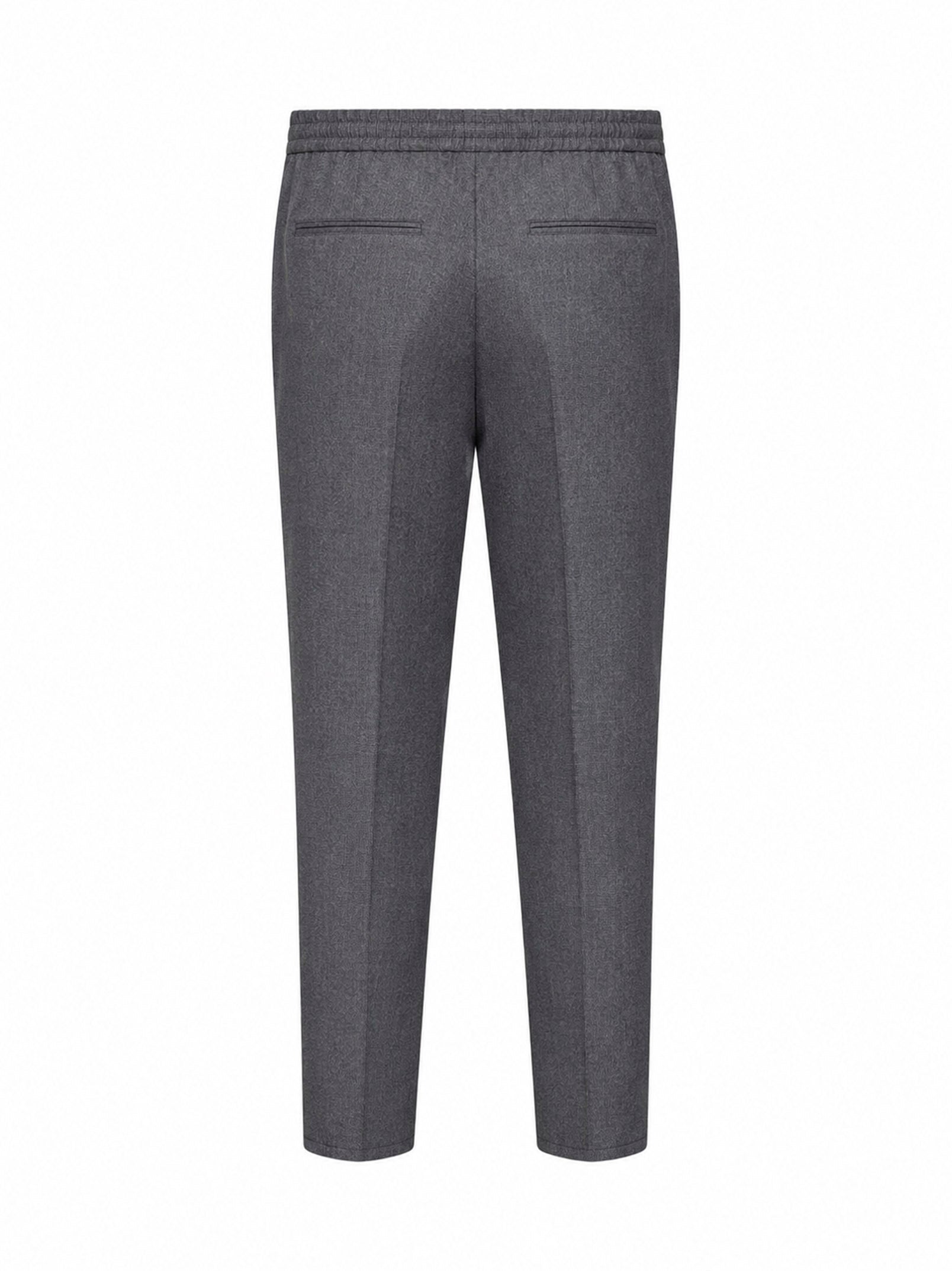 Brunello Cucinelli Men Medium Grey Virgin Wool Drawstring Trousers BRUNELLO CUCINELLI