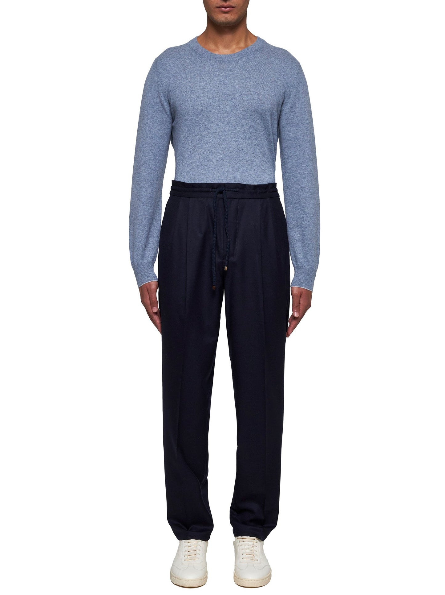 Brunello Cucinelli Men Cardigan In Maglia Di Cashmere Blu BRUNELLO CUCINELLI