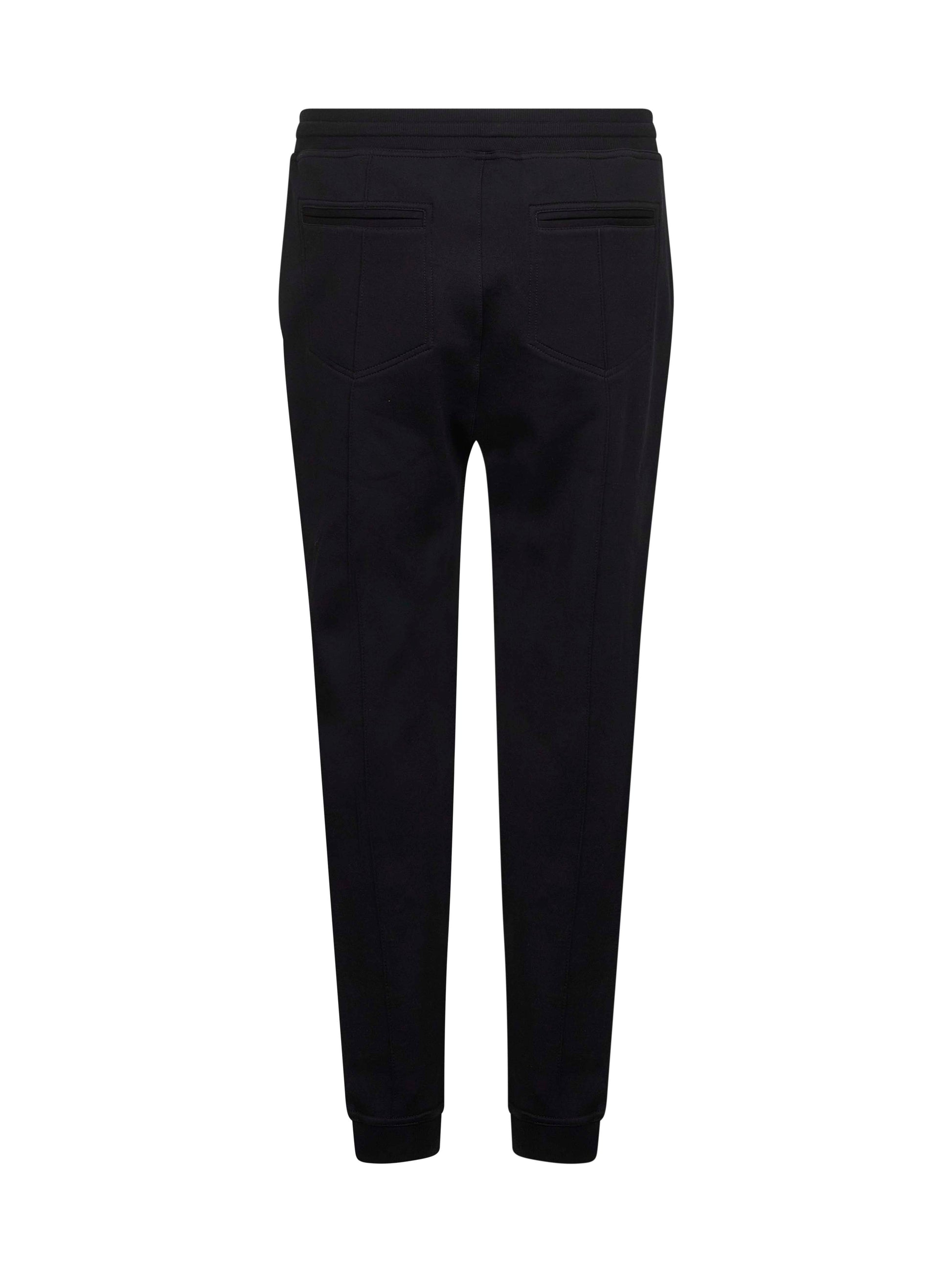 Brunello Cucinelli Men Black Double Fleece Jogger Trousers BRUNELLO CUCINELLI