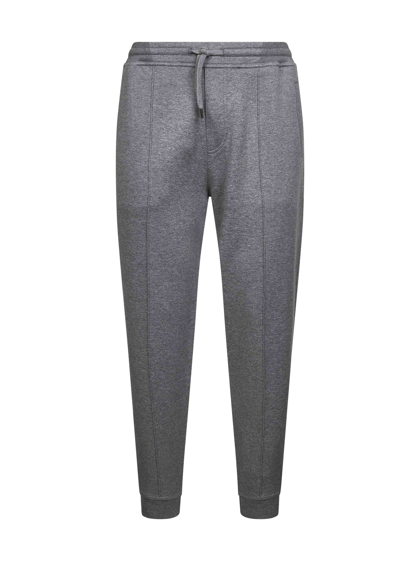Brunello Cucinelli Men Grey Double Fleece Jogger Trousers BRUNELLO CUCINELLI