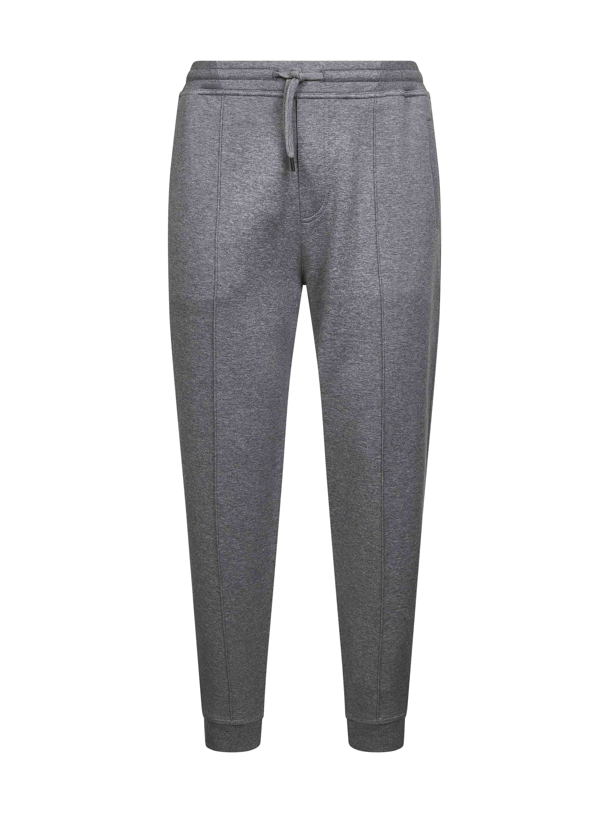 Brunello Cucinelli Men Grey Double Fleece Jogger Trousers BRUNELLO CUCINELLI