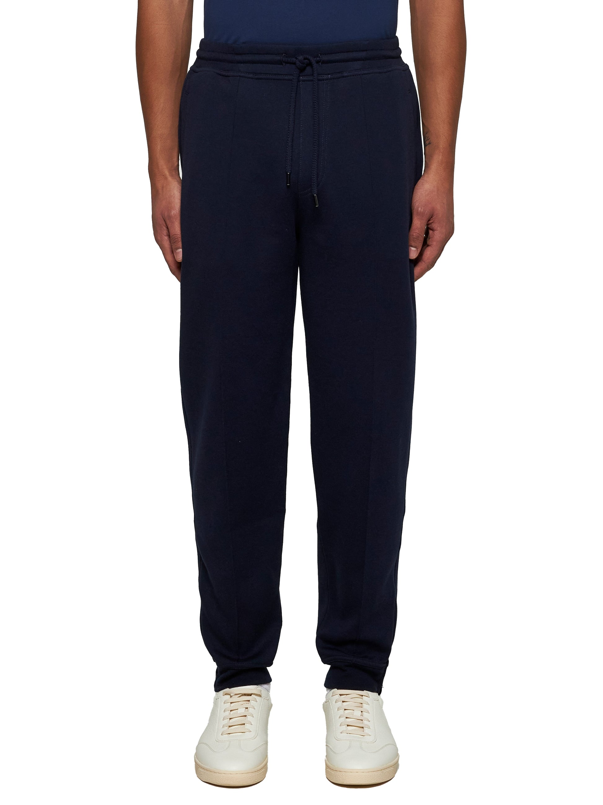 Brunello Cucinelli Men Blue Fleece Joggers BRUNELLO CUCINELLI