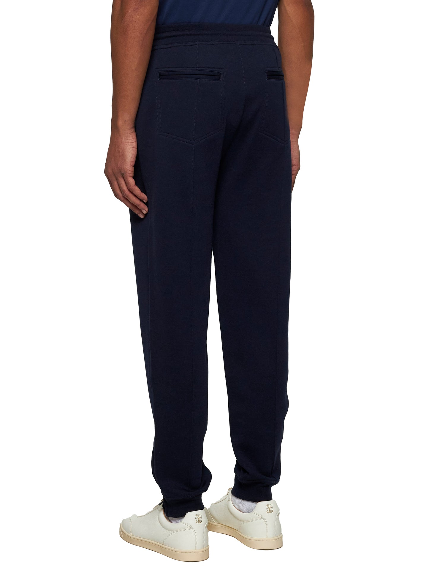 Brunello Cucinelli Men Blue Fleece Joggers BRUNELLO CUCINELLI