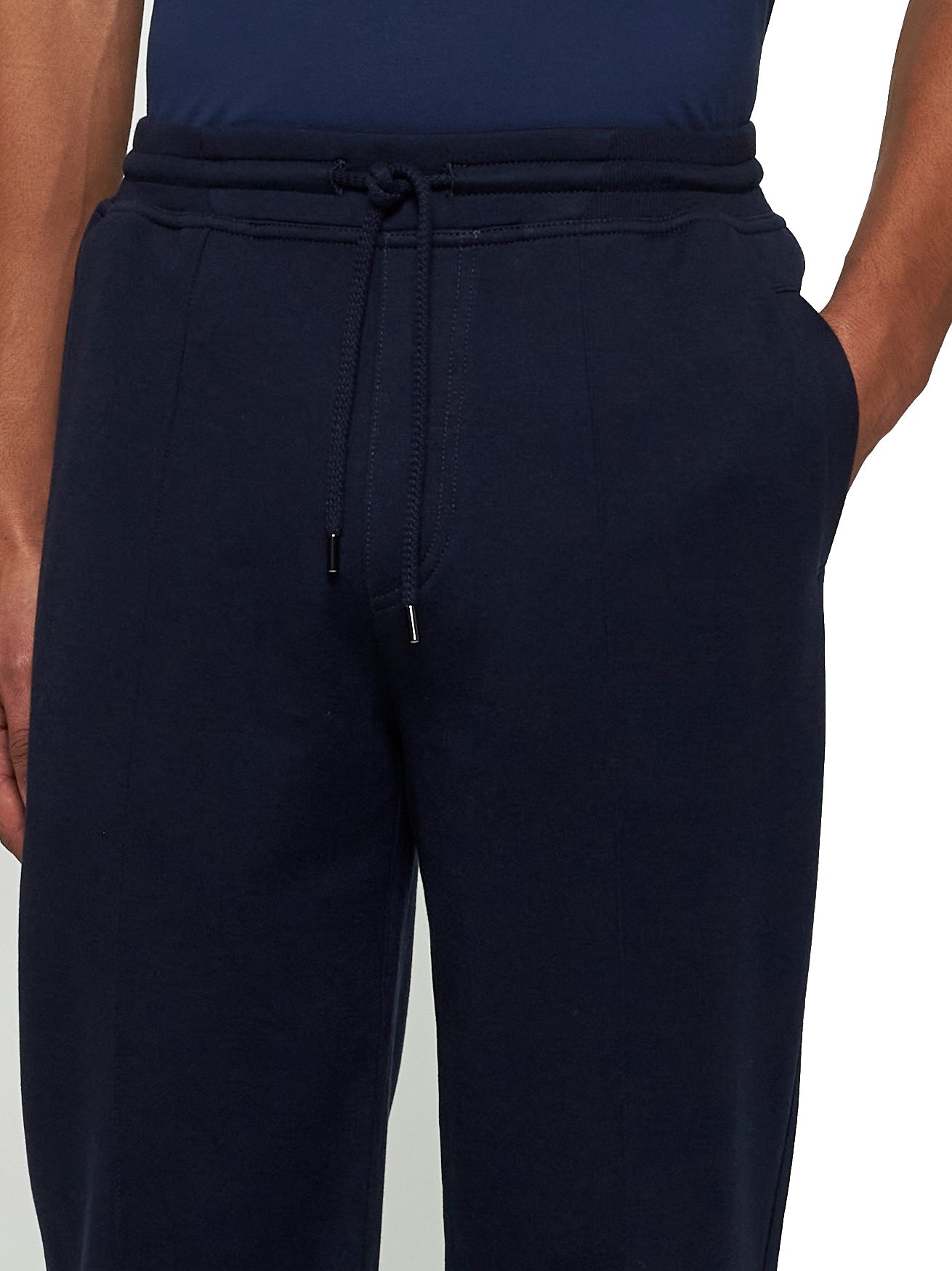 Brunello Cucinelli Men Blue Fleece Joggers BRUNELLO CUCINELLI