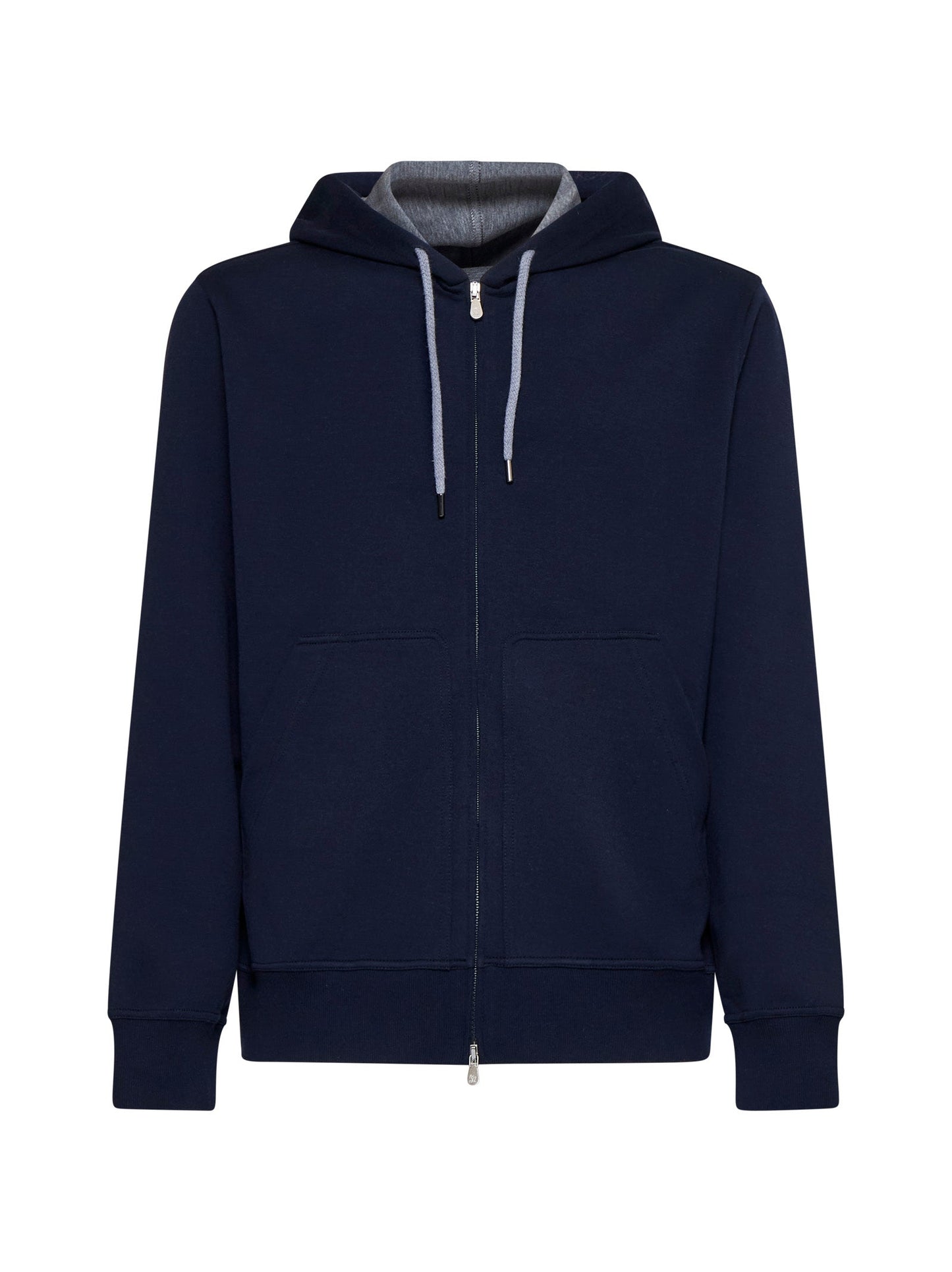 Brunello Cucinelli Men Cotton-Blend Hoodie With Zip BRUNELLO CUCINELLI
