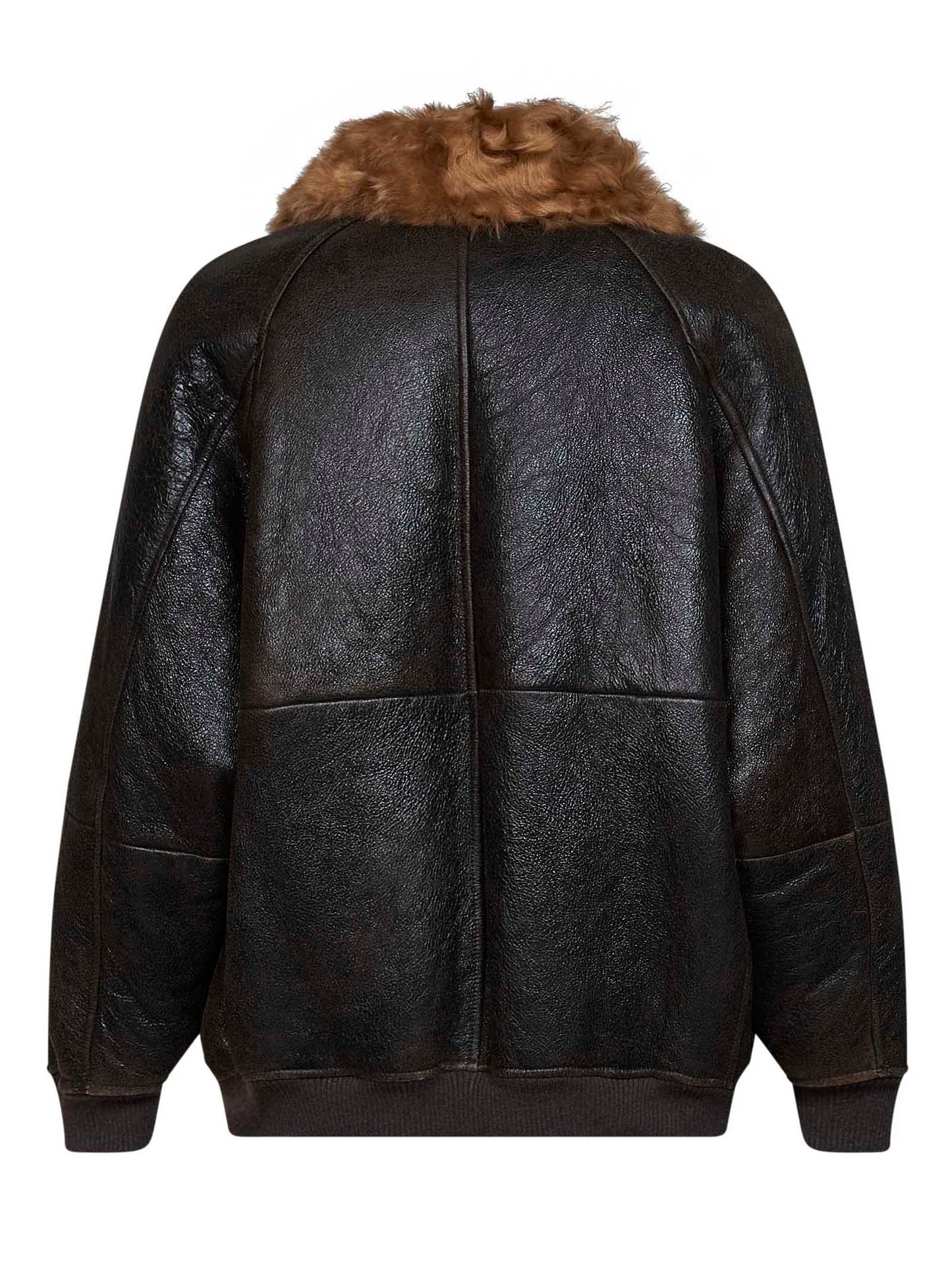 Brunello Cucinelli Women Brown Vintage-Effect Nappa Leather Jacket BRUNELLO CUCINELLI