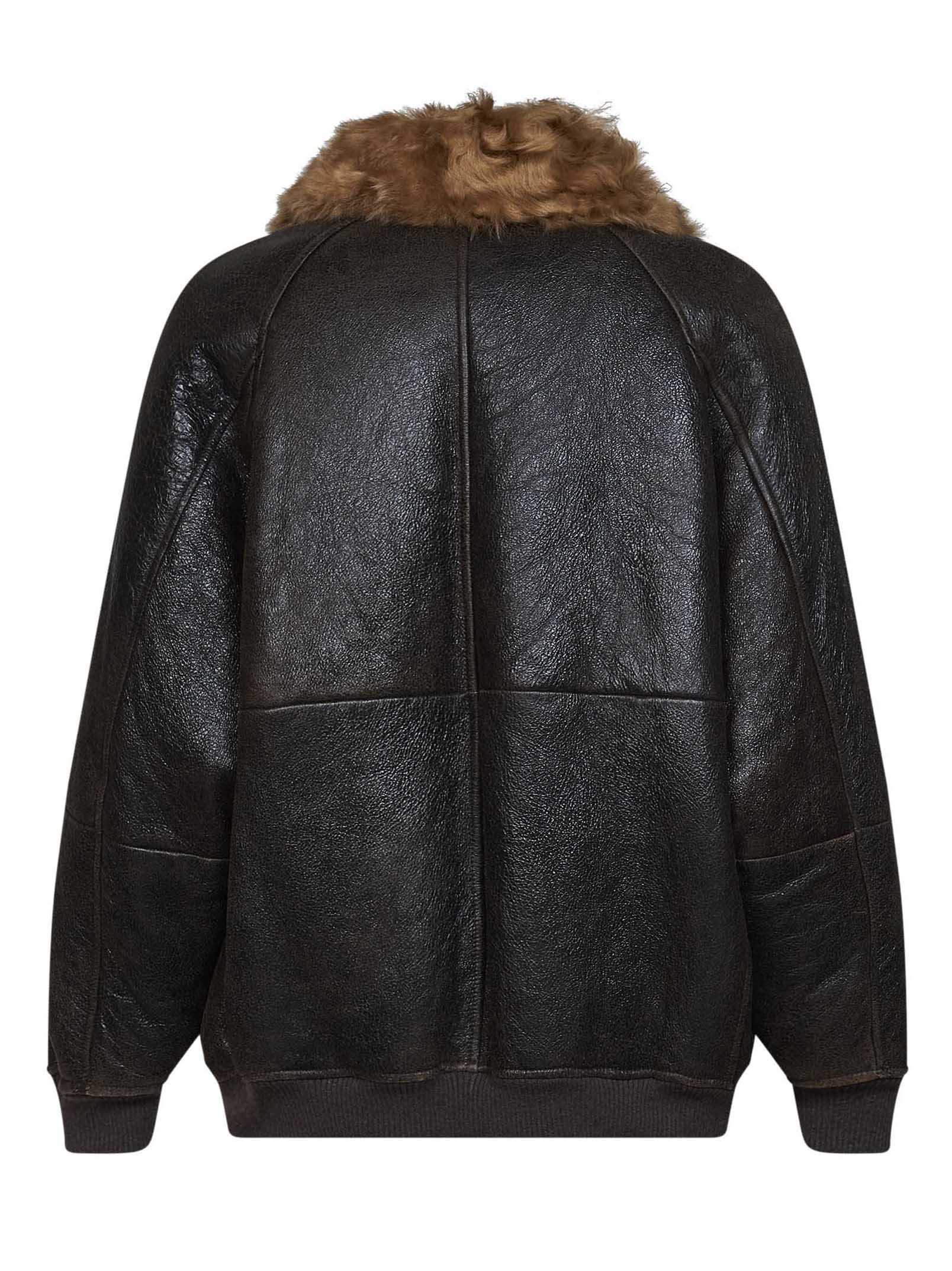 Brunello Cucinelli Women Brown Vintage-Effect Nappa Leather Jacket BRUNELLO CUCINELLI