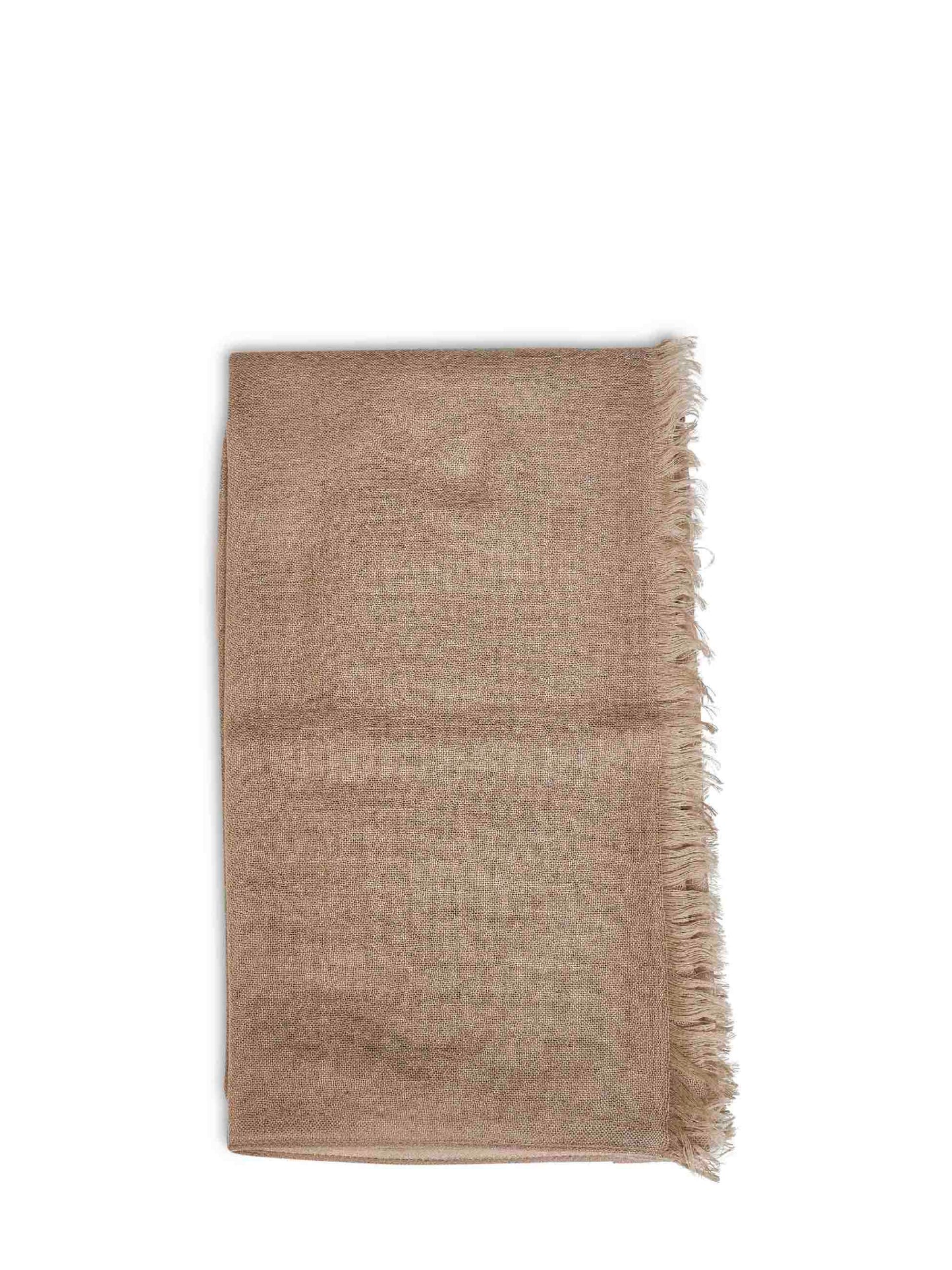 Brunello Cucinelli Women Brown Cashmere And Silk Scarf BRUNELLO CUCINELLI