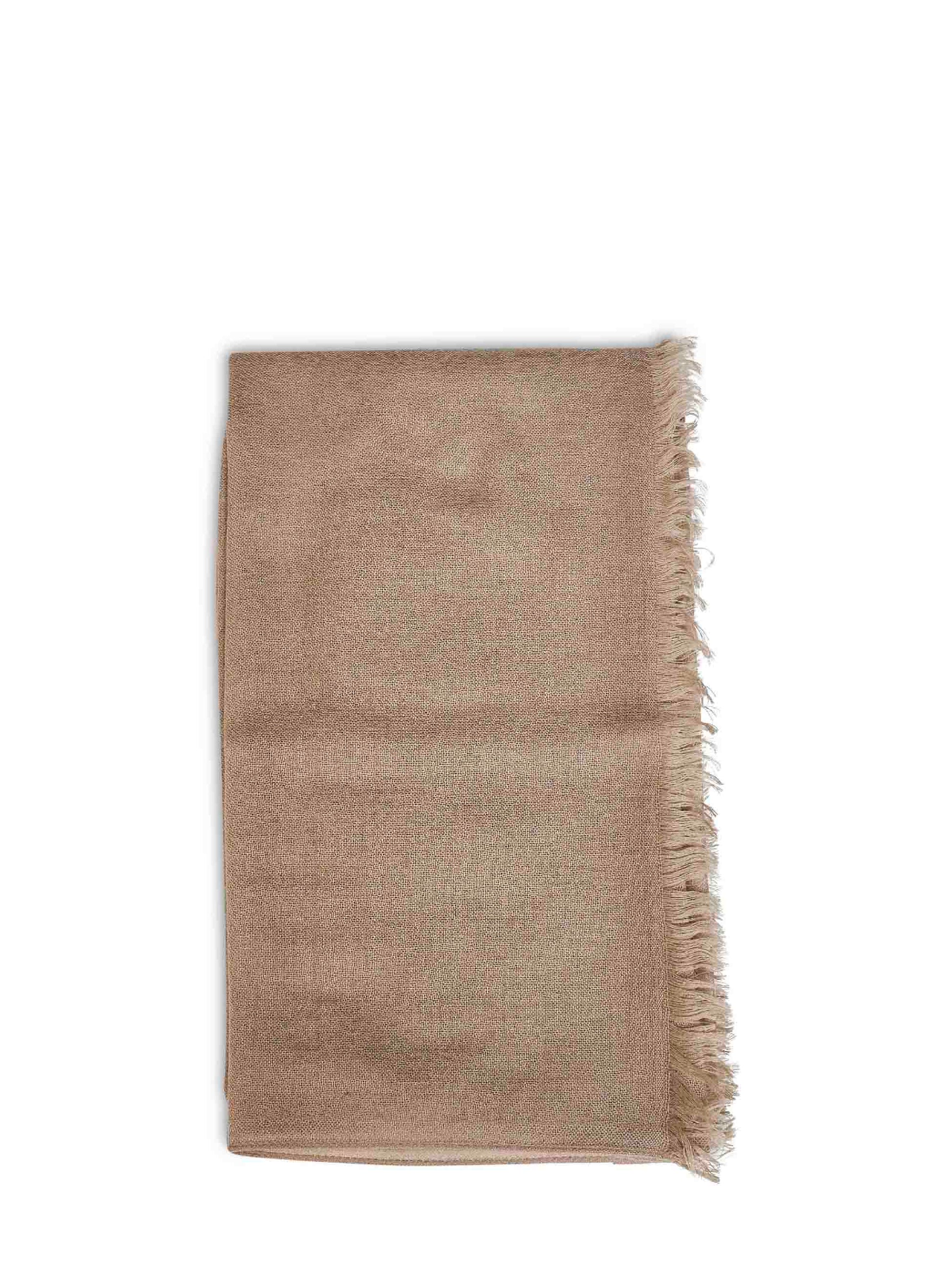 Brunello Cucinelli Women Brown Cashmere And Silk Scarf BRUNELLO CUCINELLI