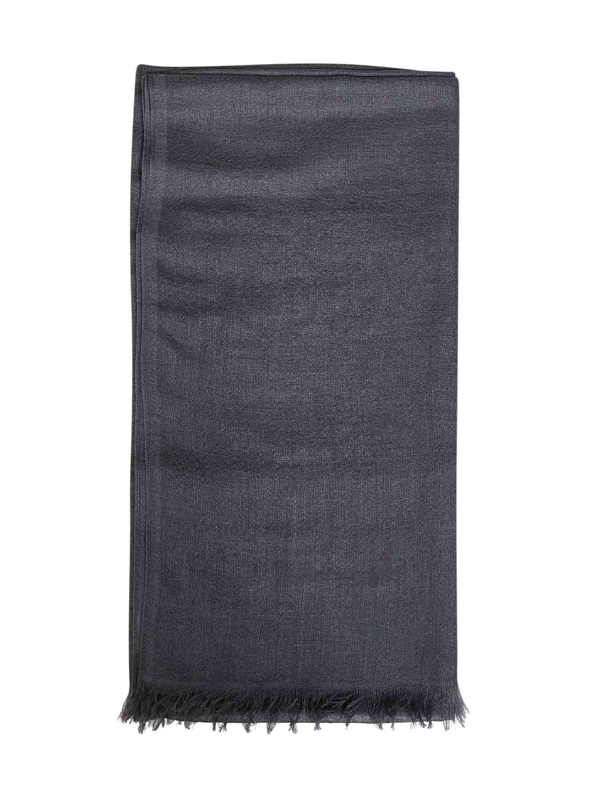 Brunello Cucinelli Women Lead Grey Cashmere And Silk Scarf BRUNELLO CUCINELLI