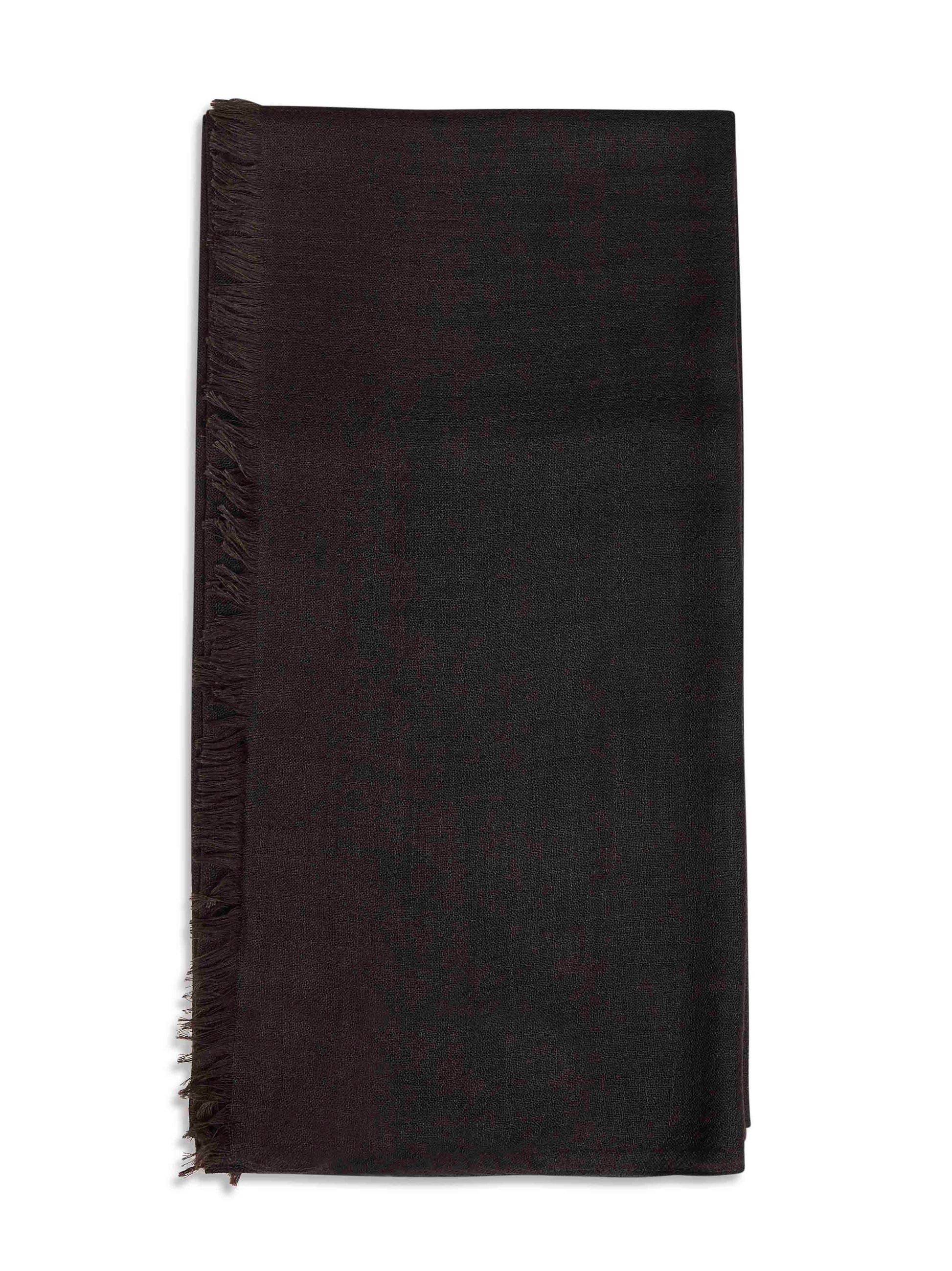 Brunello Cucinelli Women Coffee Cashmere And Silk Scarf BRUNELLO CUCINELLI