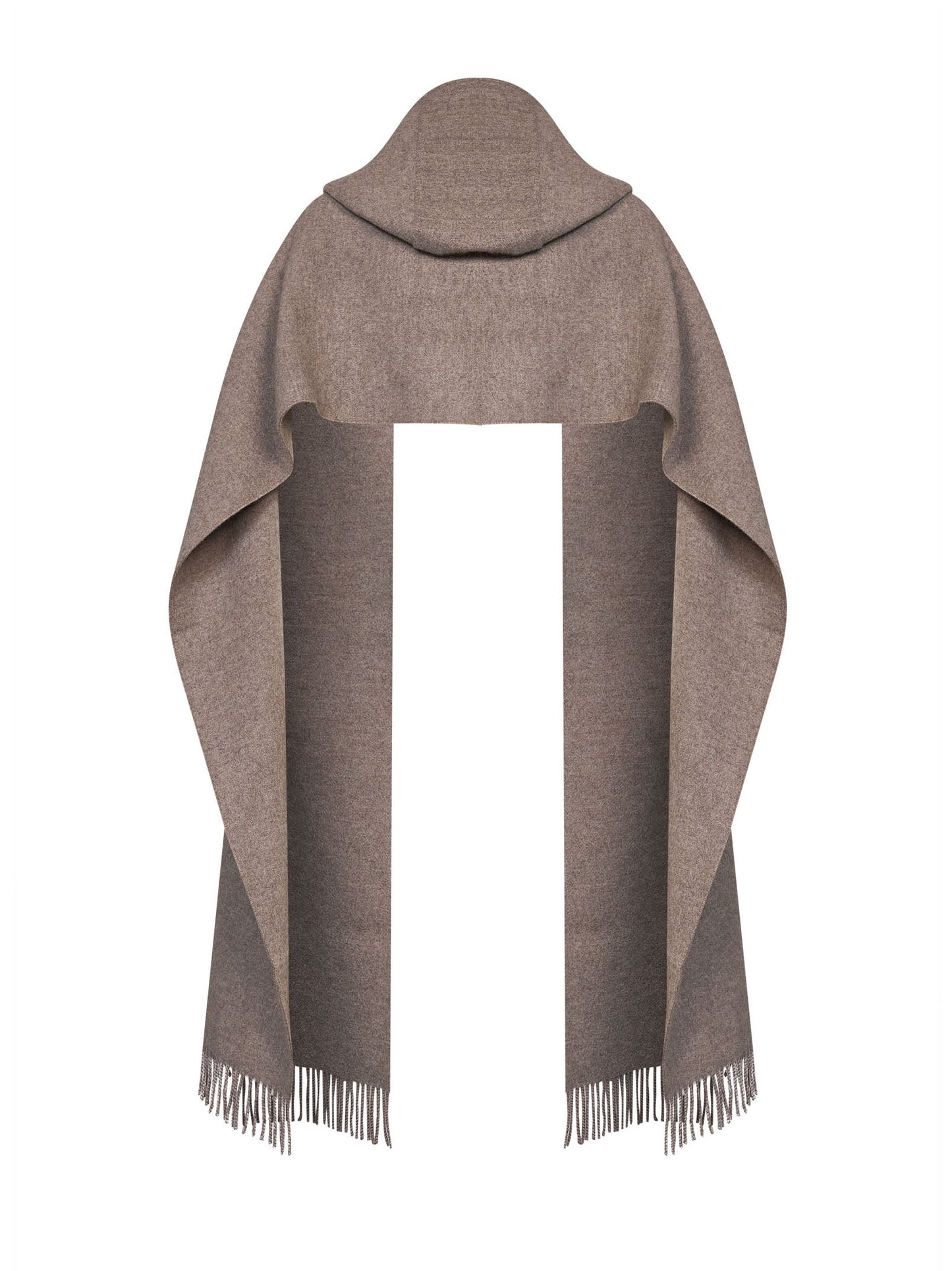 Brunello Cucinelli Women Cool Brown Knit Hooded Scarf BRUNELLO CUCINELLI
