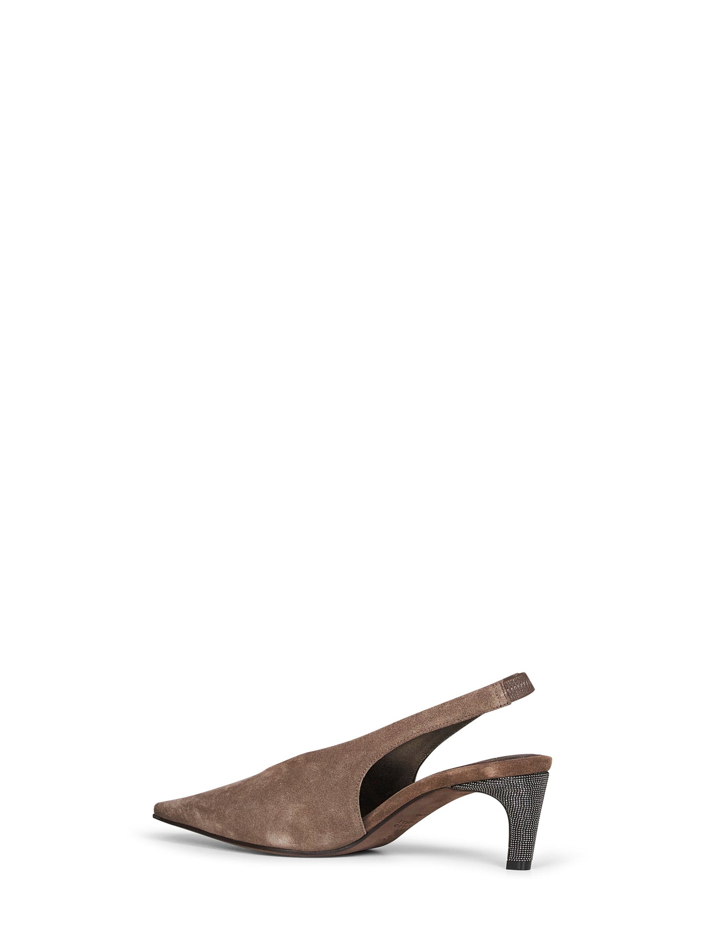 Brunello Cucinelli Women Bark Suede City Slingback Slingback Pumps BRUNELLO CUCINELLI