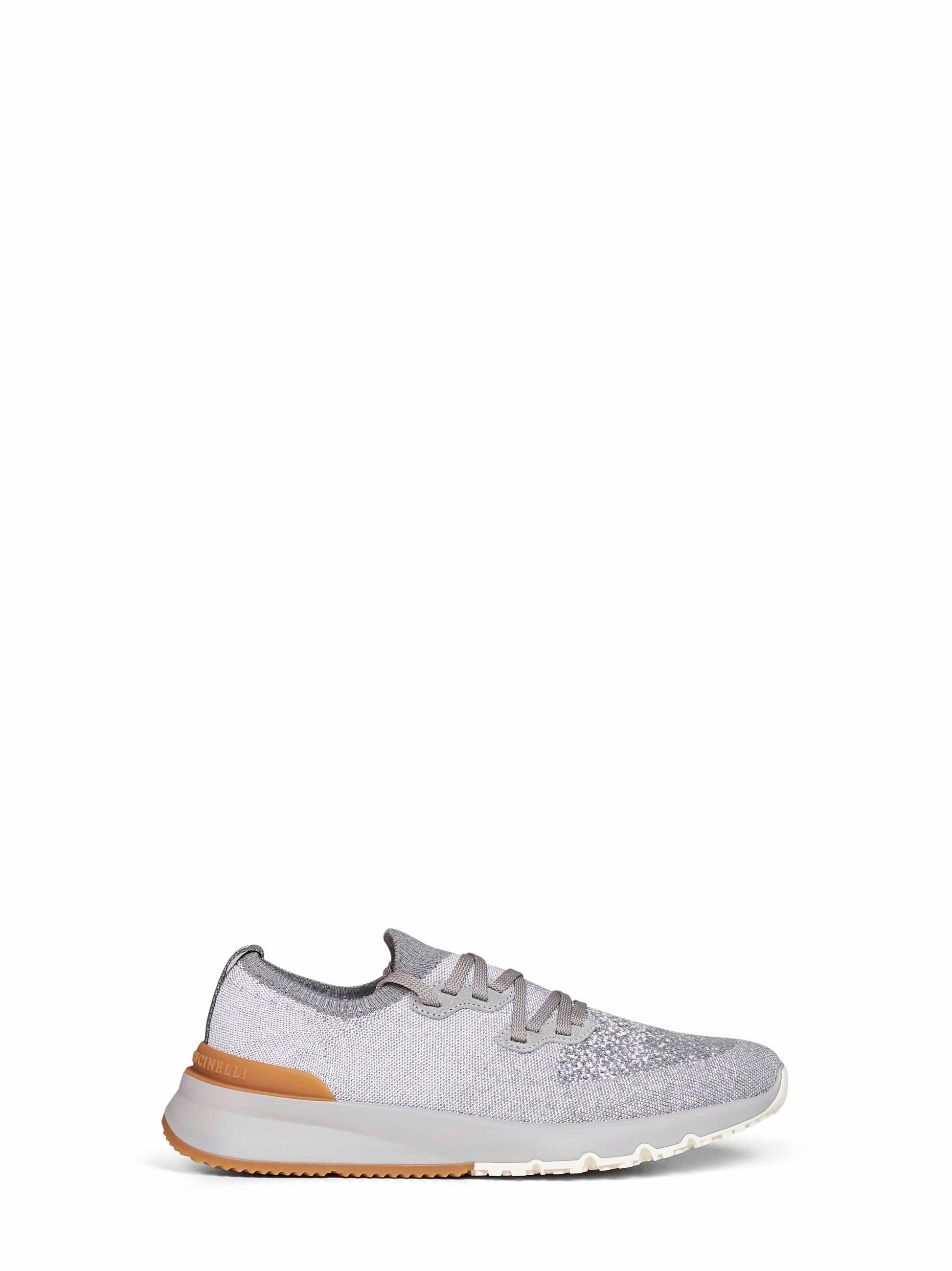 Brunello Cucinelli Men Grey Chiné Knit Runners BRUNELLO CUCINELLI
