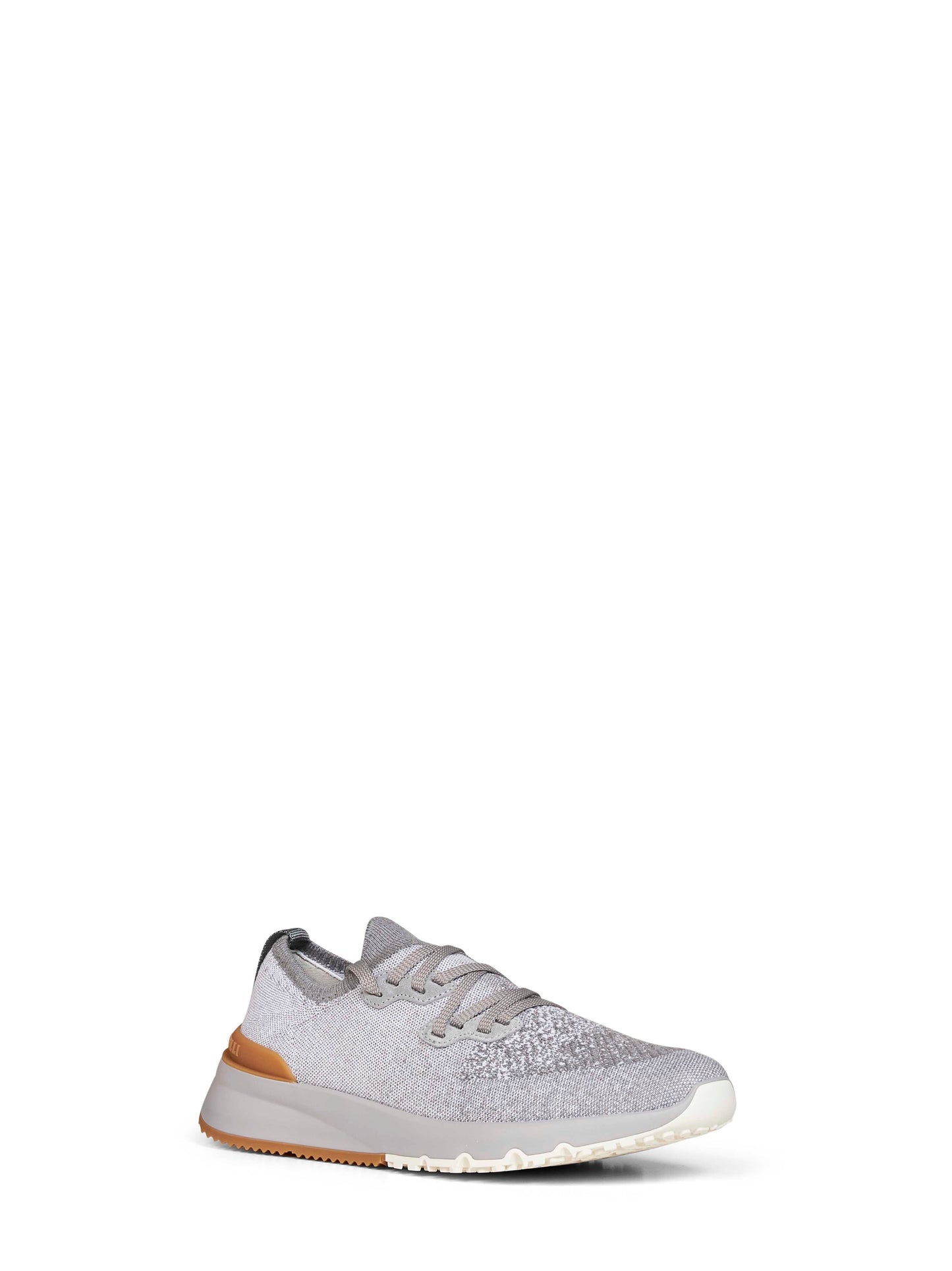 Brunello Cucinelli Men Grey Chiné Knit Runners BRUNELLO CUCINELLI
