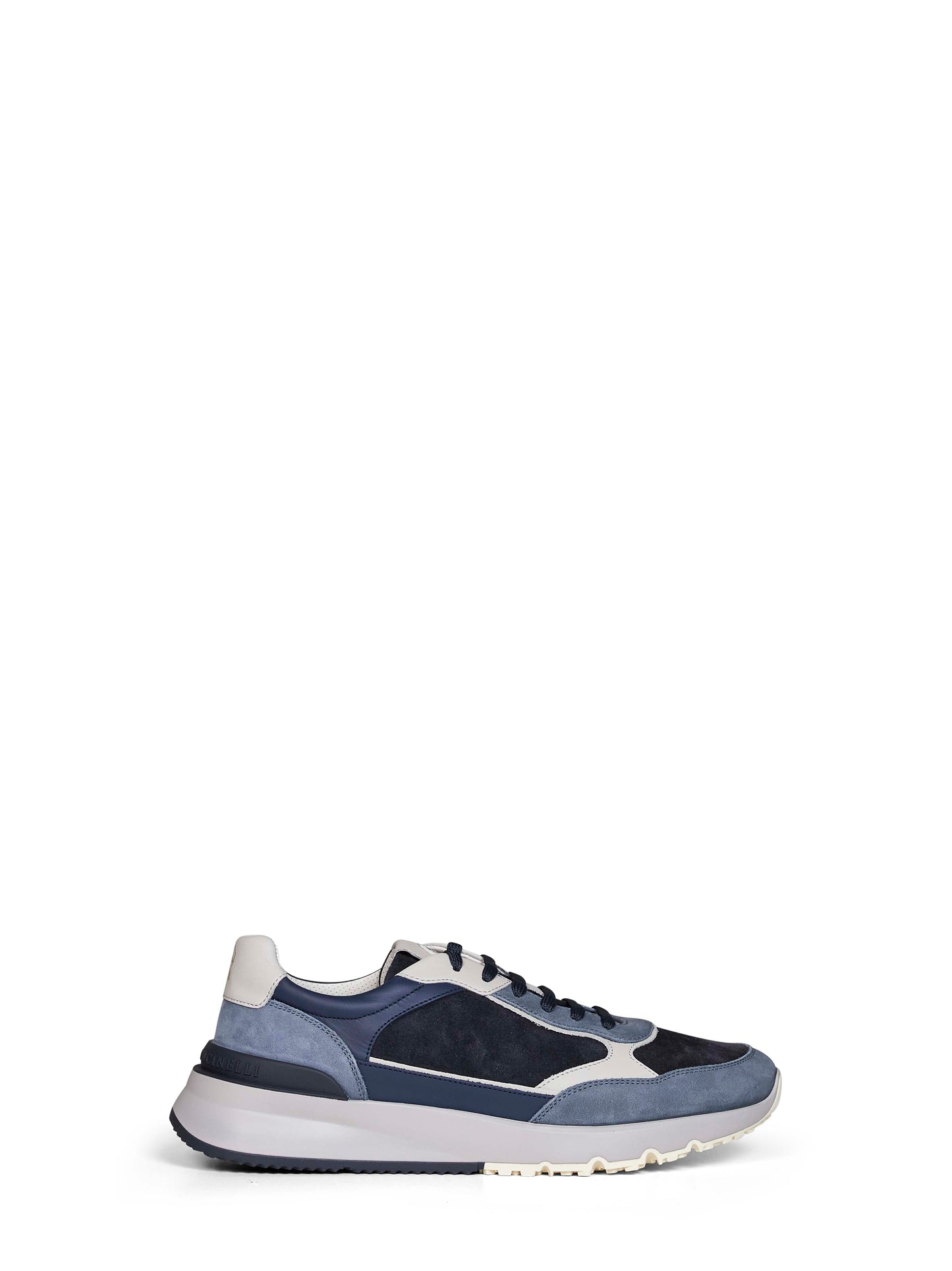 Brunello Cucinelli Men Multicolor Suede And Smooth Leather Sneakers BRUNELLO CUCINELLI