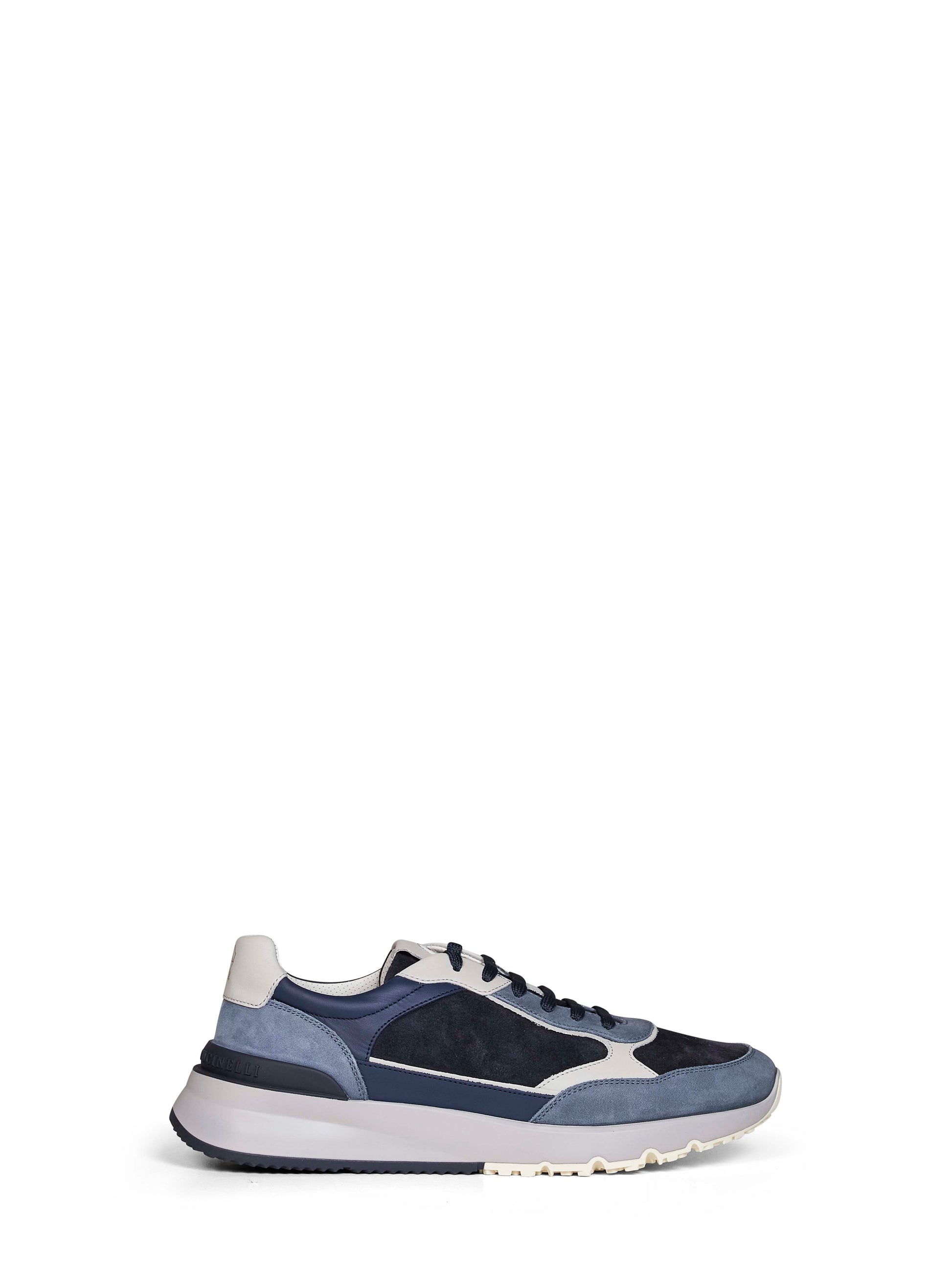 Brunello Cucinelli Men Multicolor Suede And Smooth Leather Sneakers BRUNELLO CUCINELLI