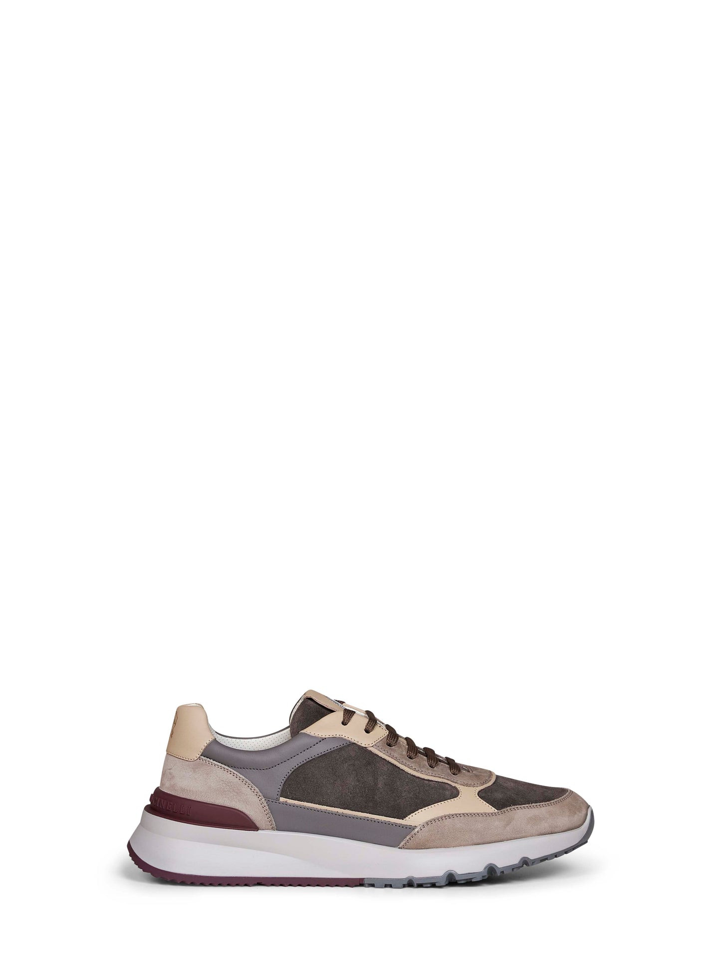Brunello Cucinelli Men Multicolor Suede And Smooth Leather Sneakers BRUNELLO CUCINELLI