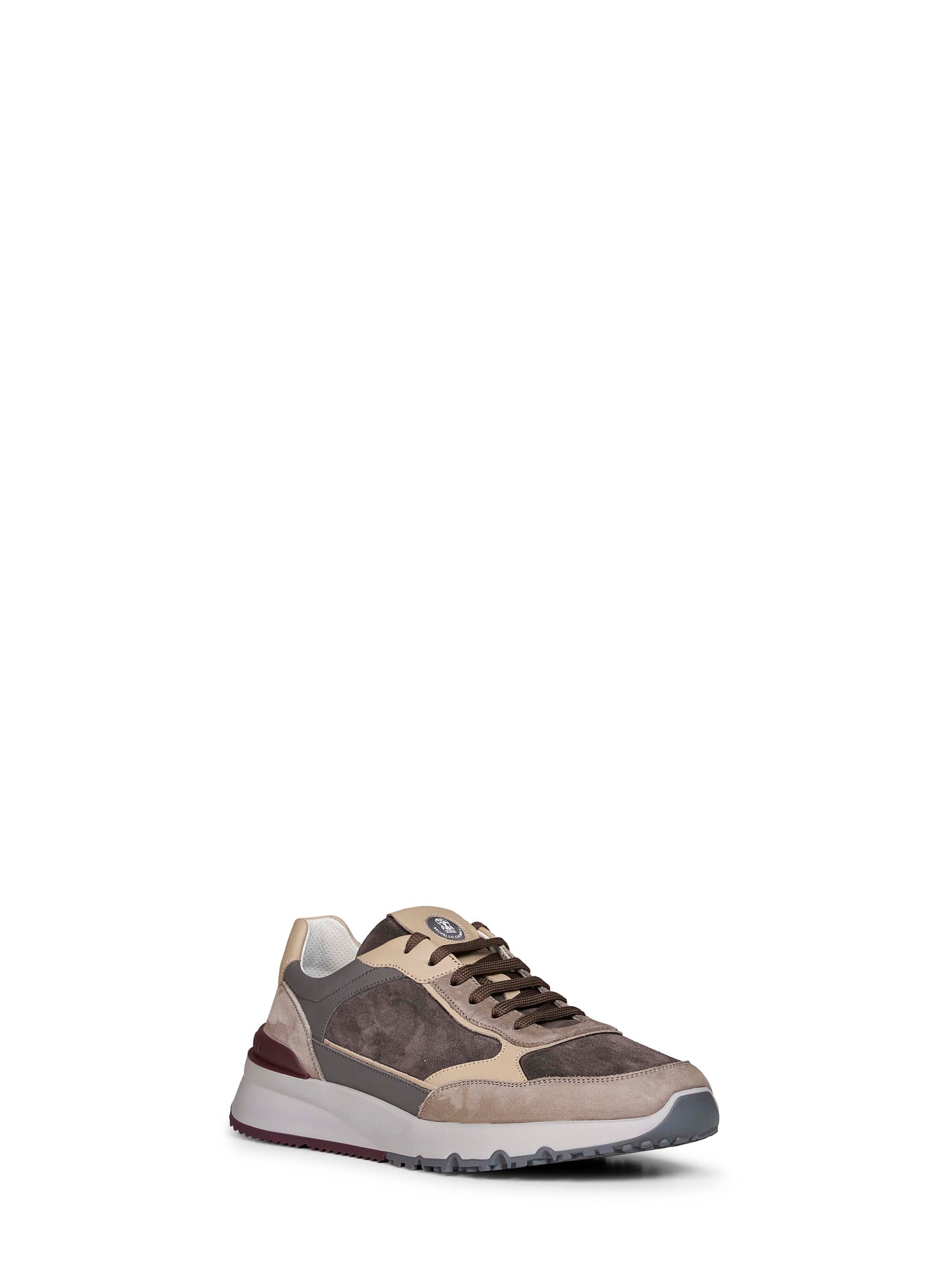 Brunello Cucinelli Men Multicolor Suede And Smooth Leather Sneakers BRUNELLO CUCINELLI