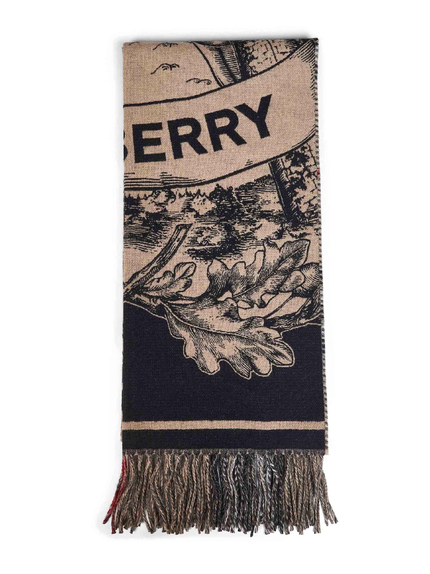 Burberry Women Archive Beige Gallant Knight Cashmere Scarf BURBERRY