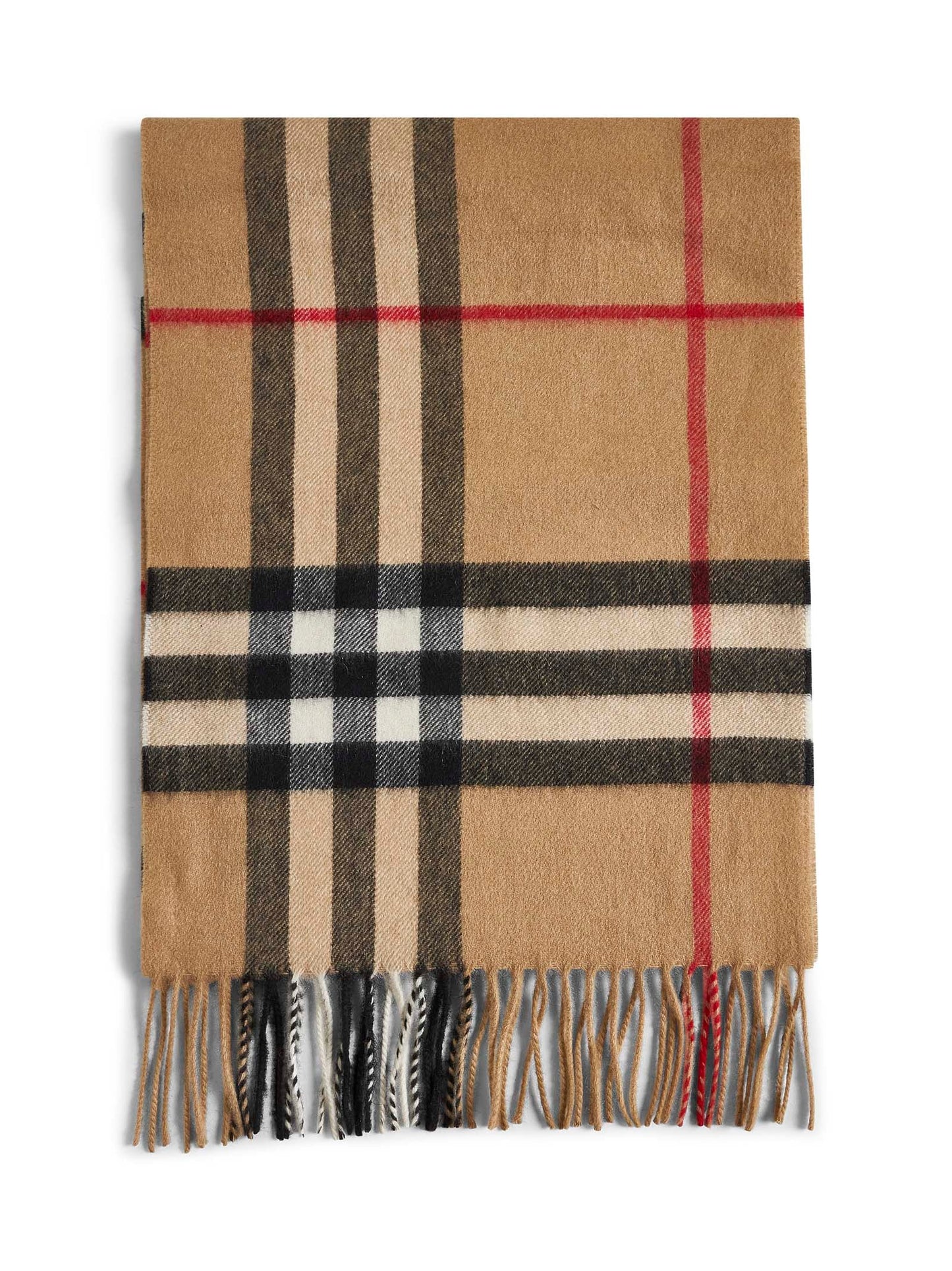 Burberry Women Beige Check Cashmere Scarf BURBERRY