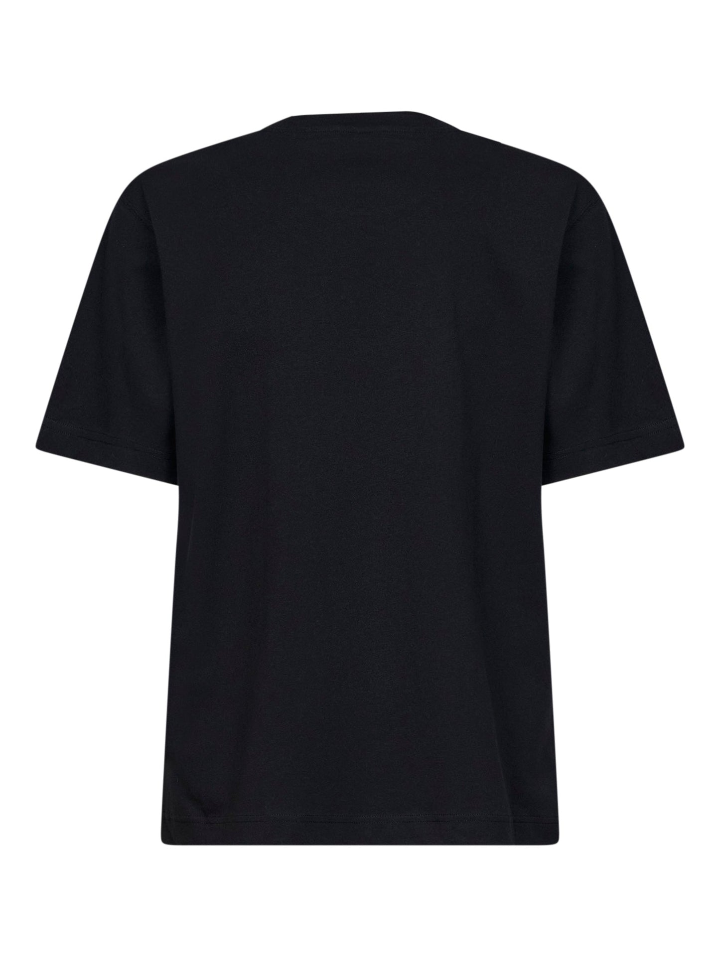 Burberry Men Black Cotton T-Shirt With Cross-Stitch Knight BURBERRY