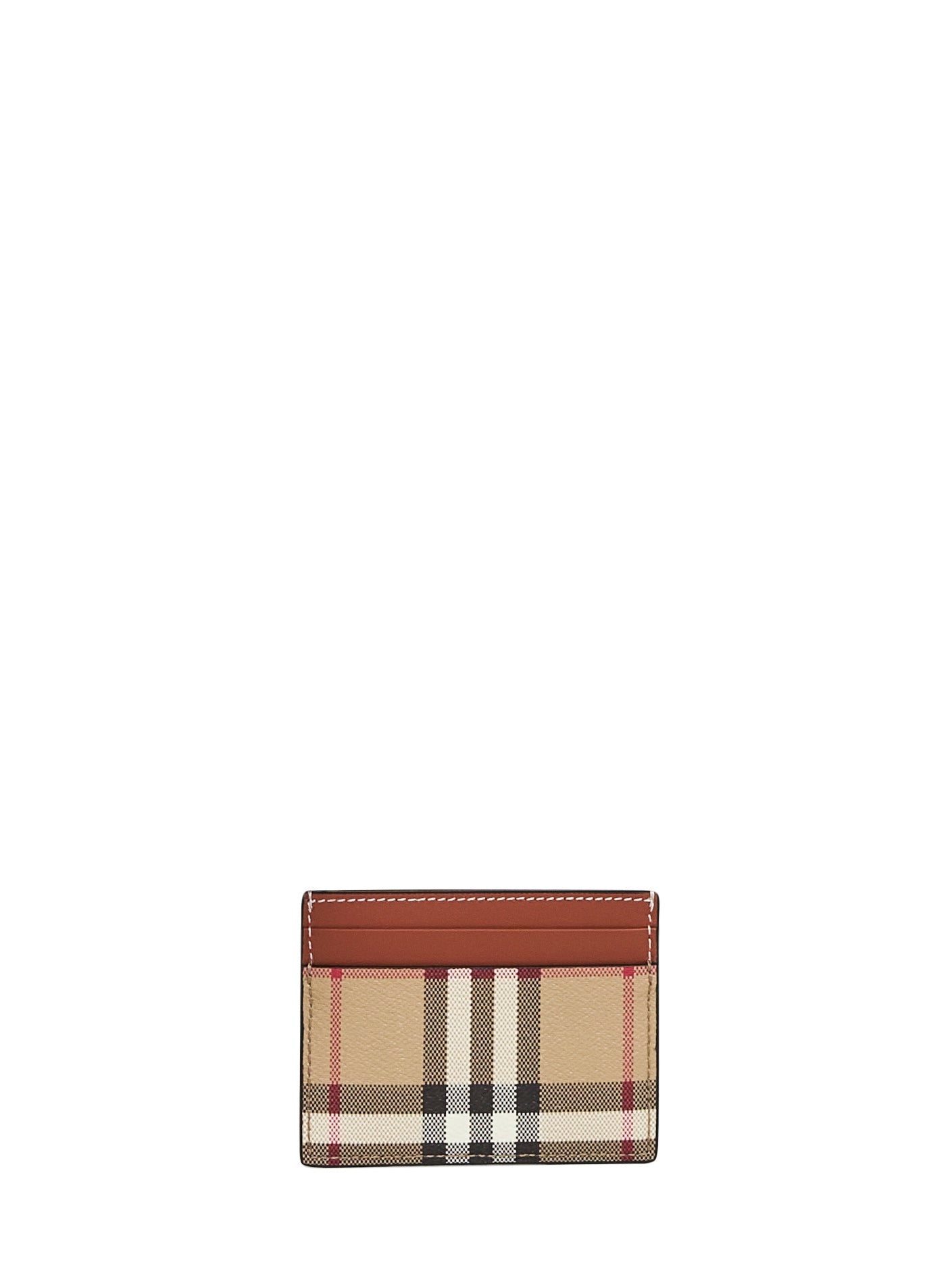 Burberry Women Archive Beige Check Credit Card Holder BURBERRY