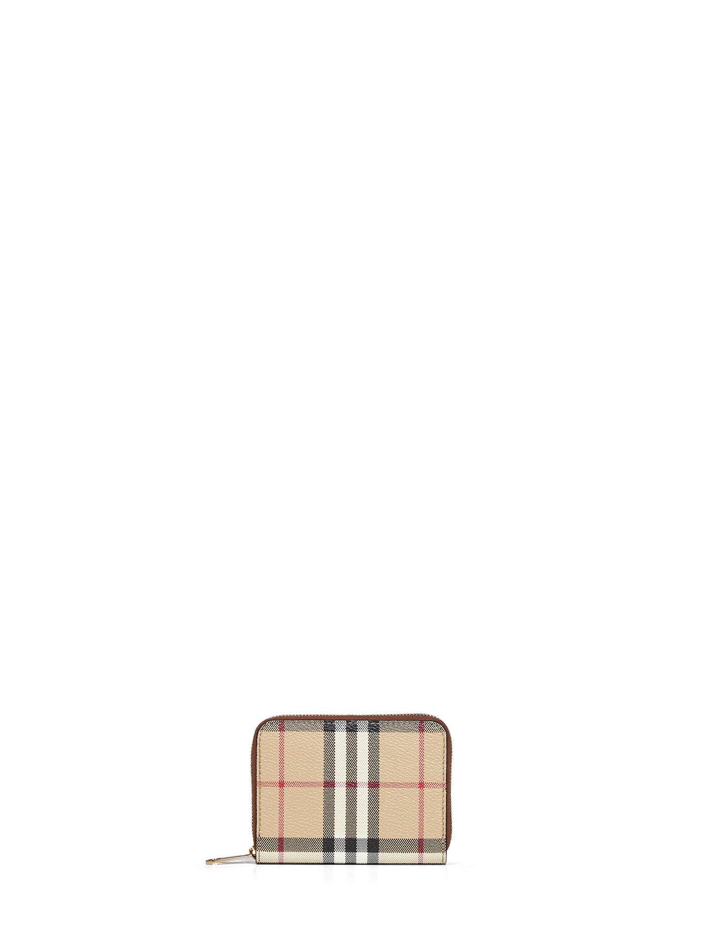 Burberry Women Archive Beige Check Zipped Small Wallet BURBERRY