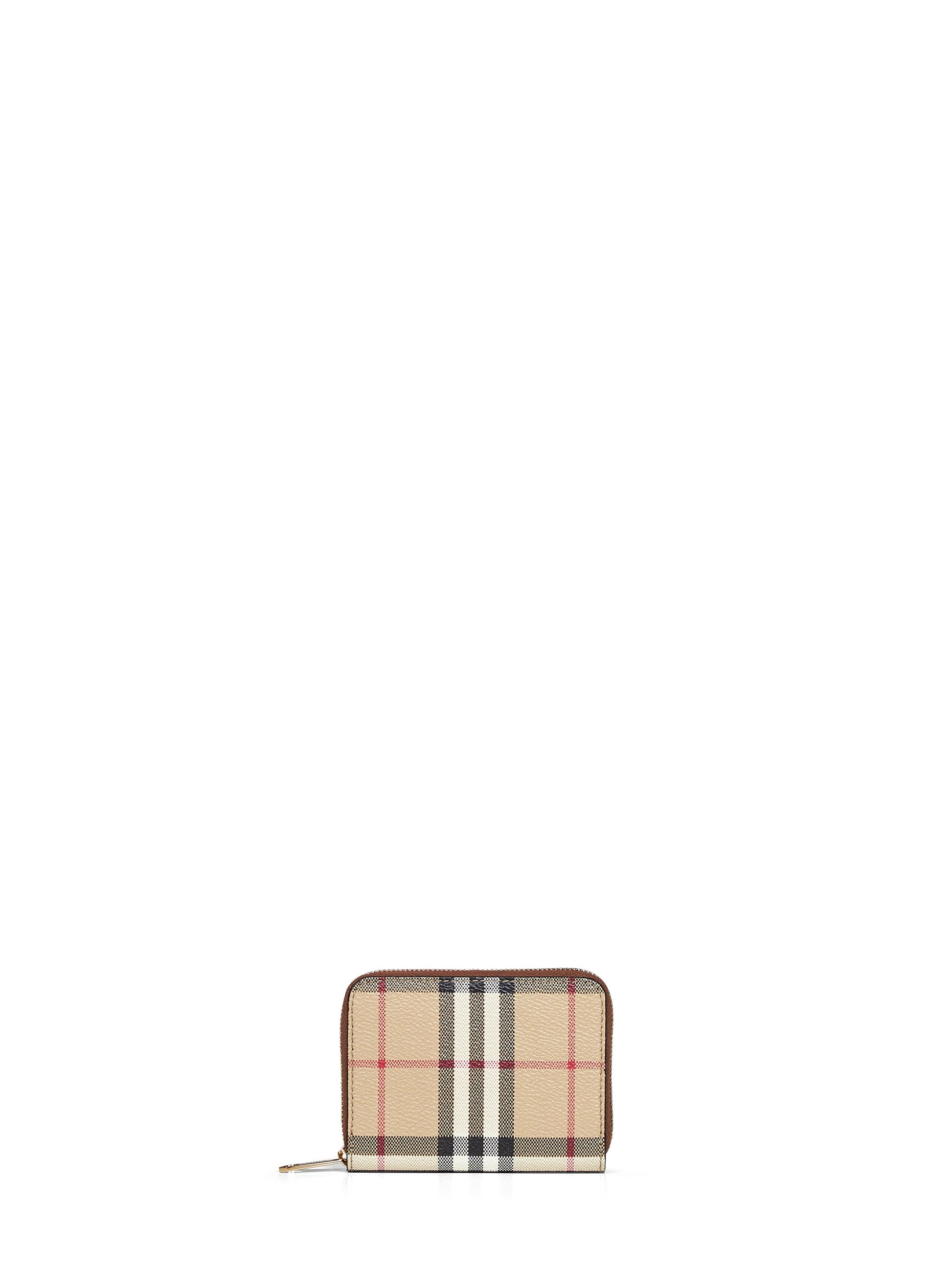 Burberry Women Archive Beige Check Zipped Small Wallet BURBERRY