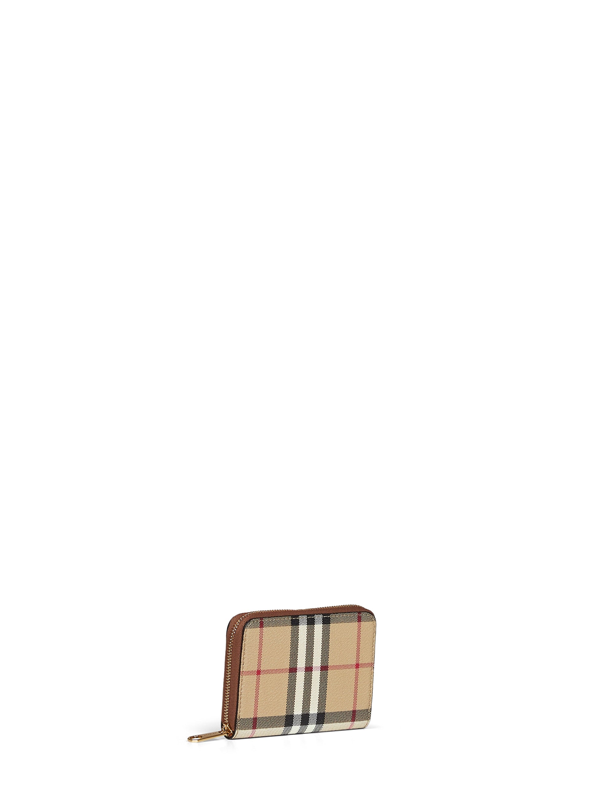 Burberry Women Archive Beige Check Zipped Small Wallet BURBERRY