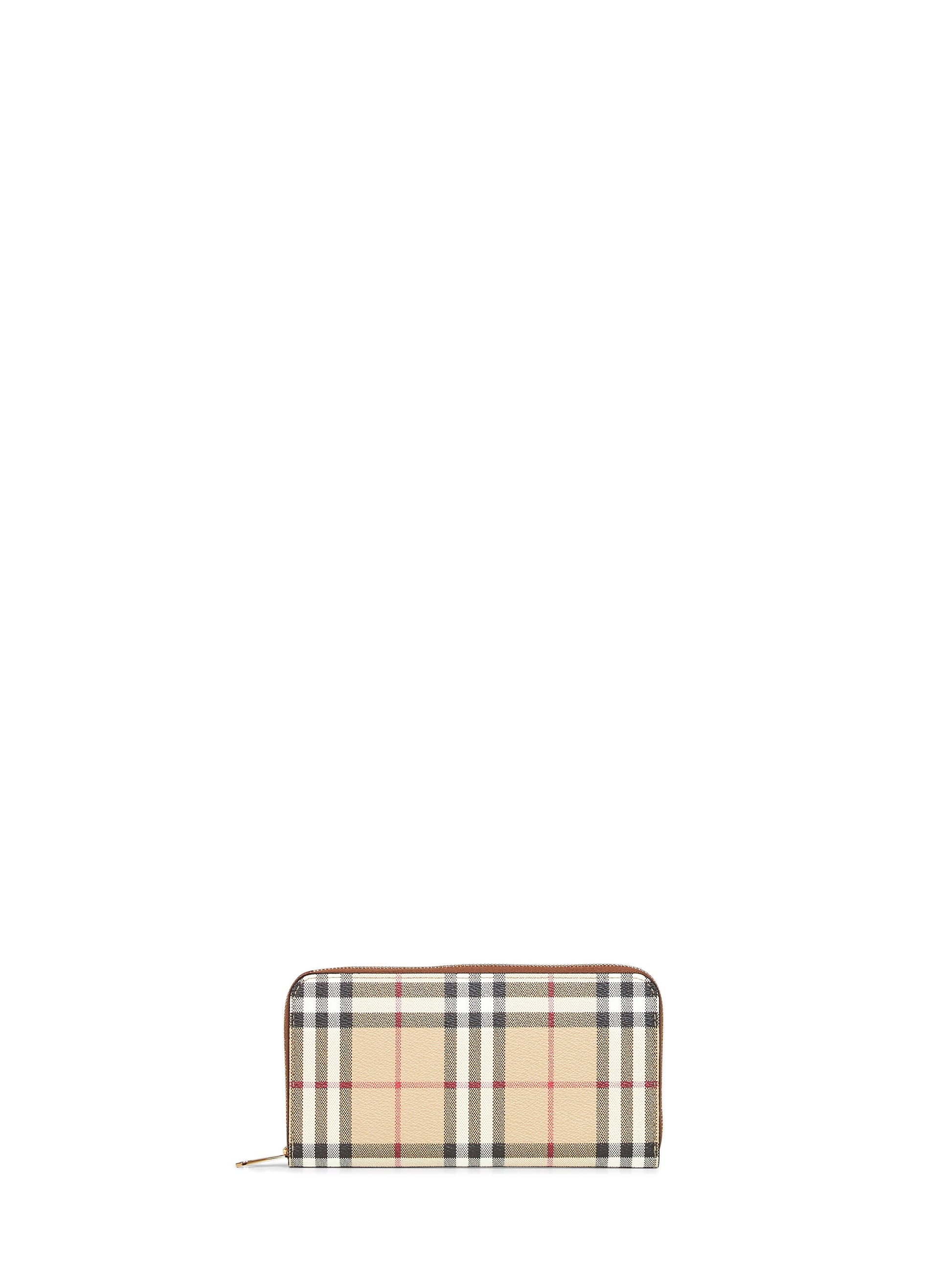 Burberry Women Archive Beige And Brier Brown Check Zip-Around Wallet BURBERRY