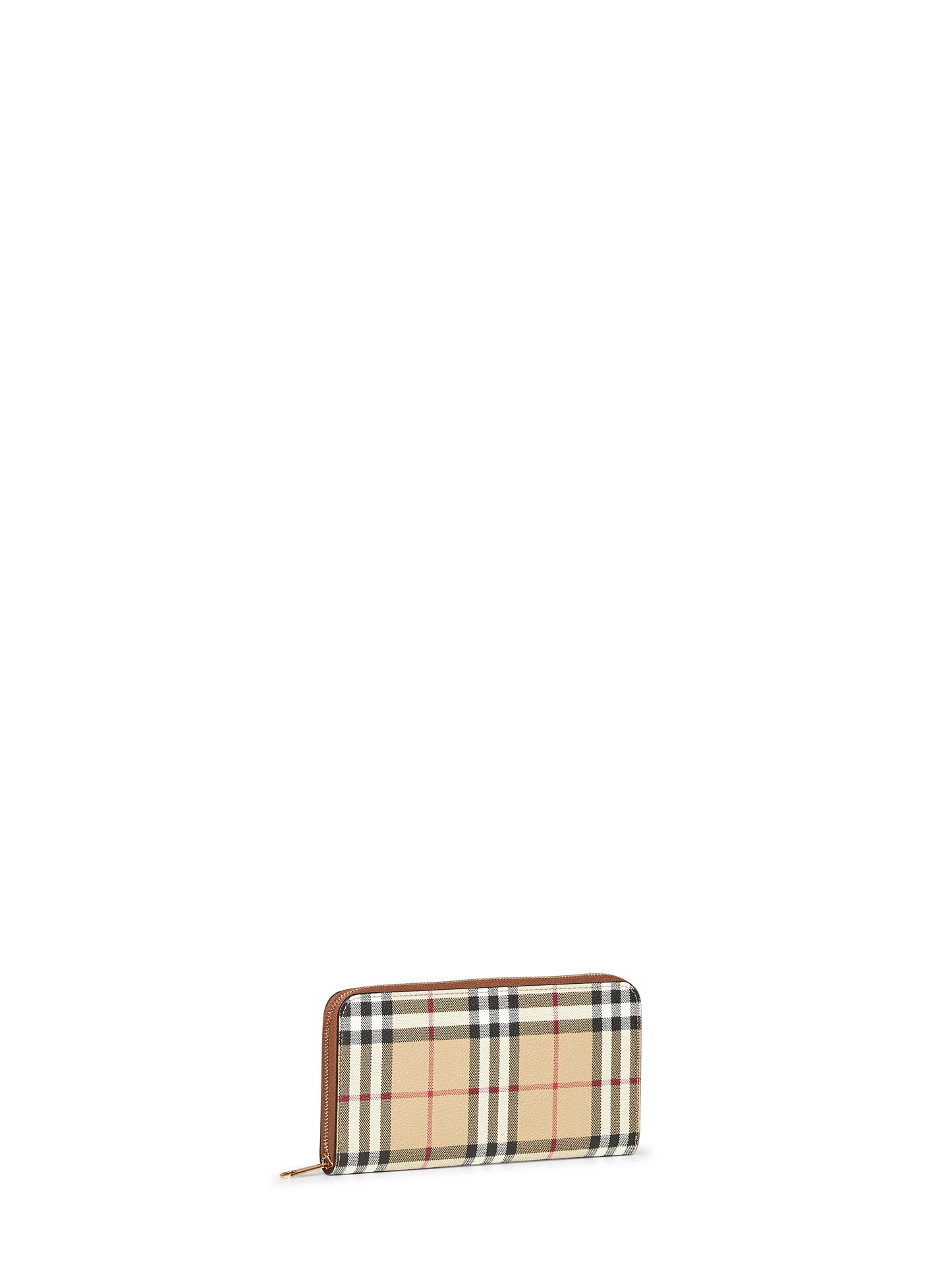 Burberry Women Archive Beige And Brier Brown Check Zip-Around Wallet BURBERRY
