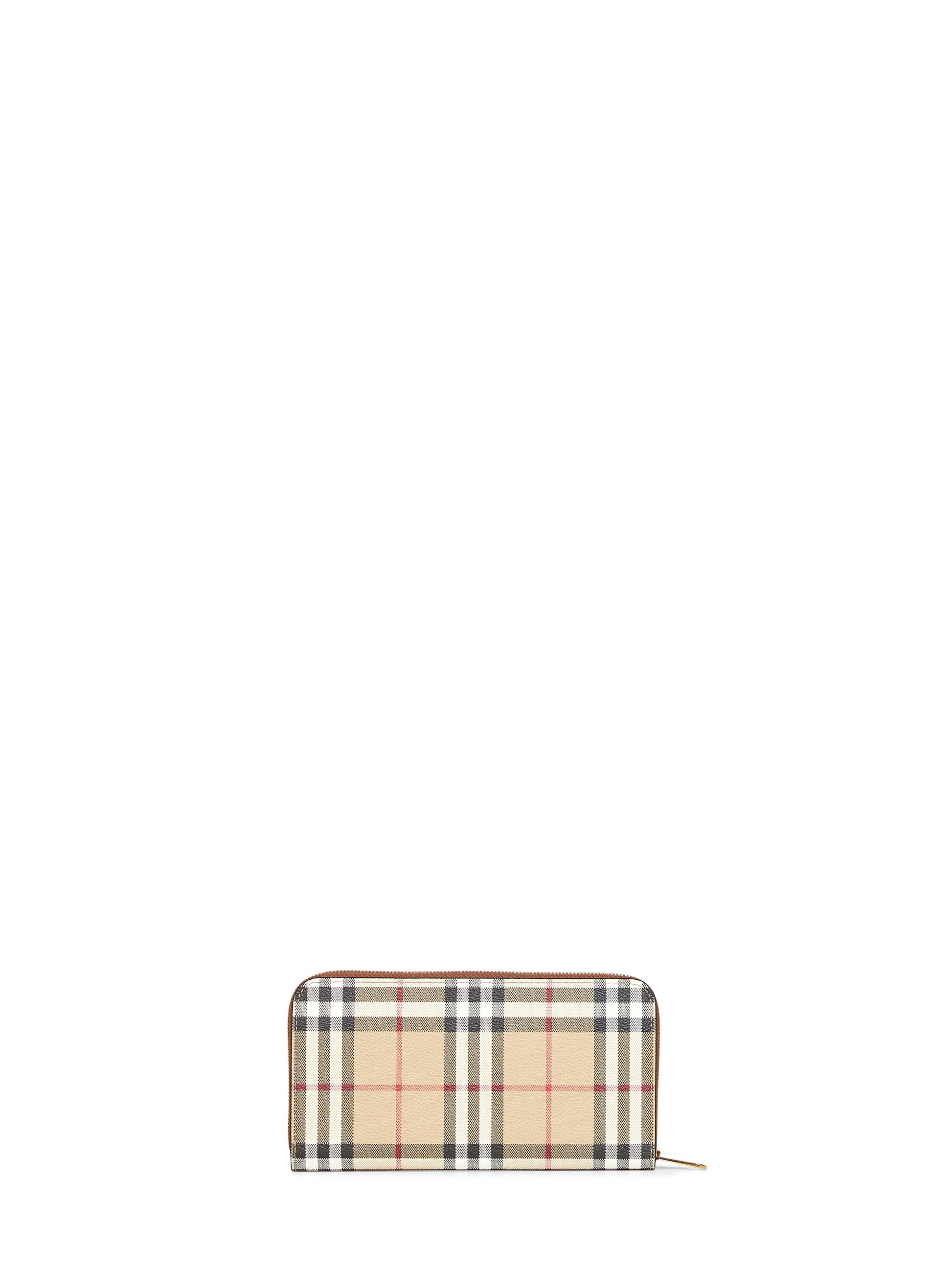 Burberry Women Archive Beige And Brier Brown Check Zip-Around Wallet BURBERRY