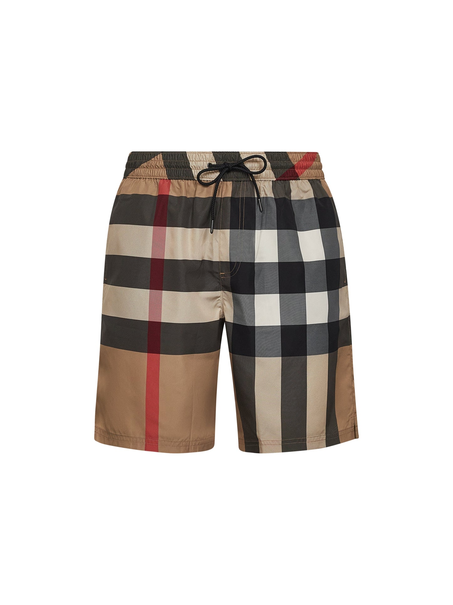 Burberry Men Beige Burberry Check Swim Trunks BURBERRY