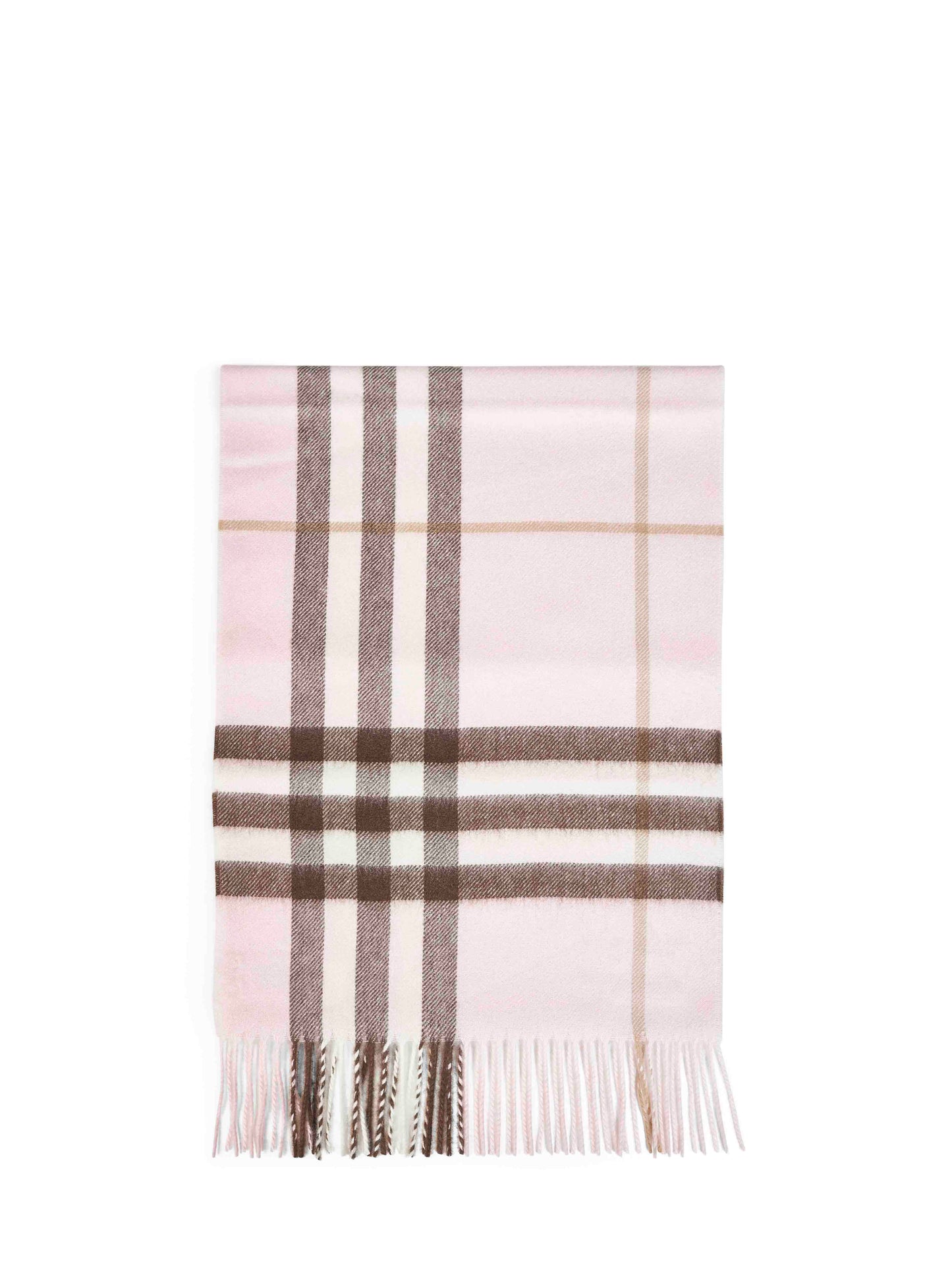 Burberry Women Bow Pink Check Cashmere Scarf BURBERRY