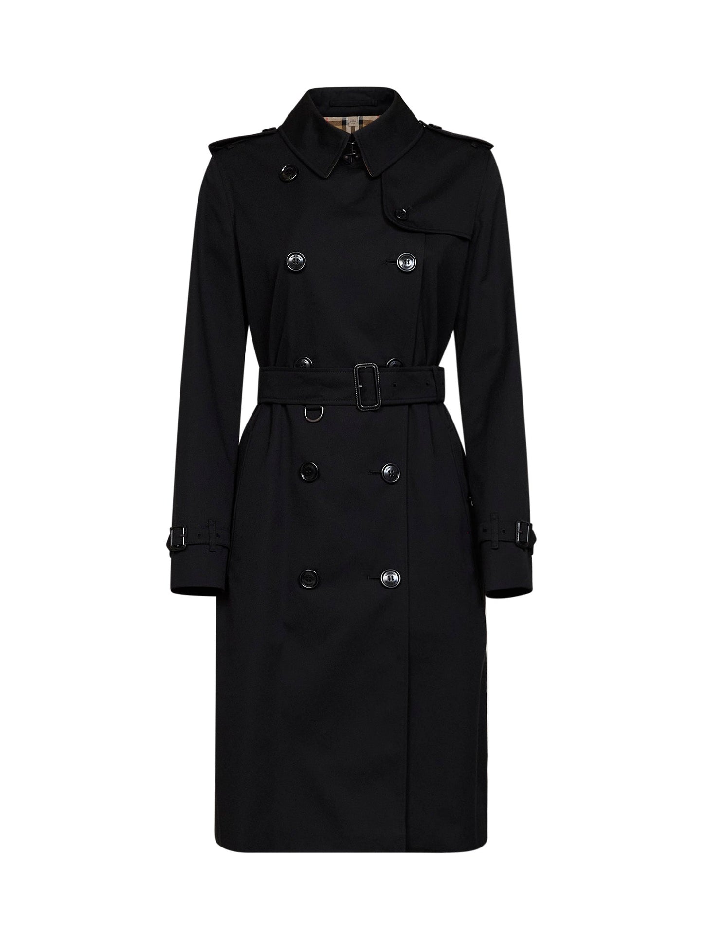 Burberry Women Black Heritage Kensington Long Trench Coat BURBERRY