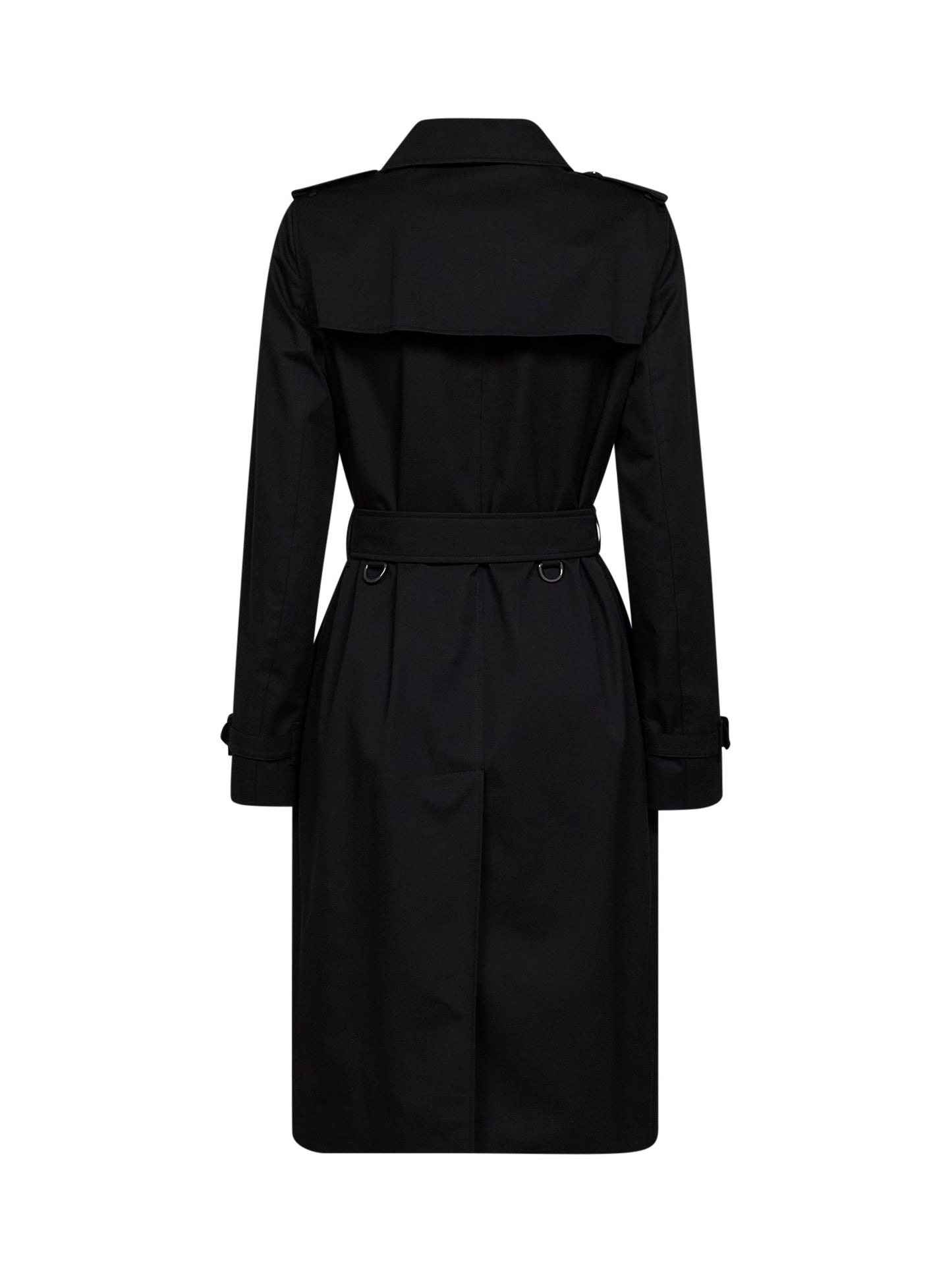 Burberry Women Black Heritage Kensington Long Trench Coat BURBERRY